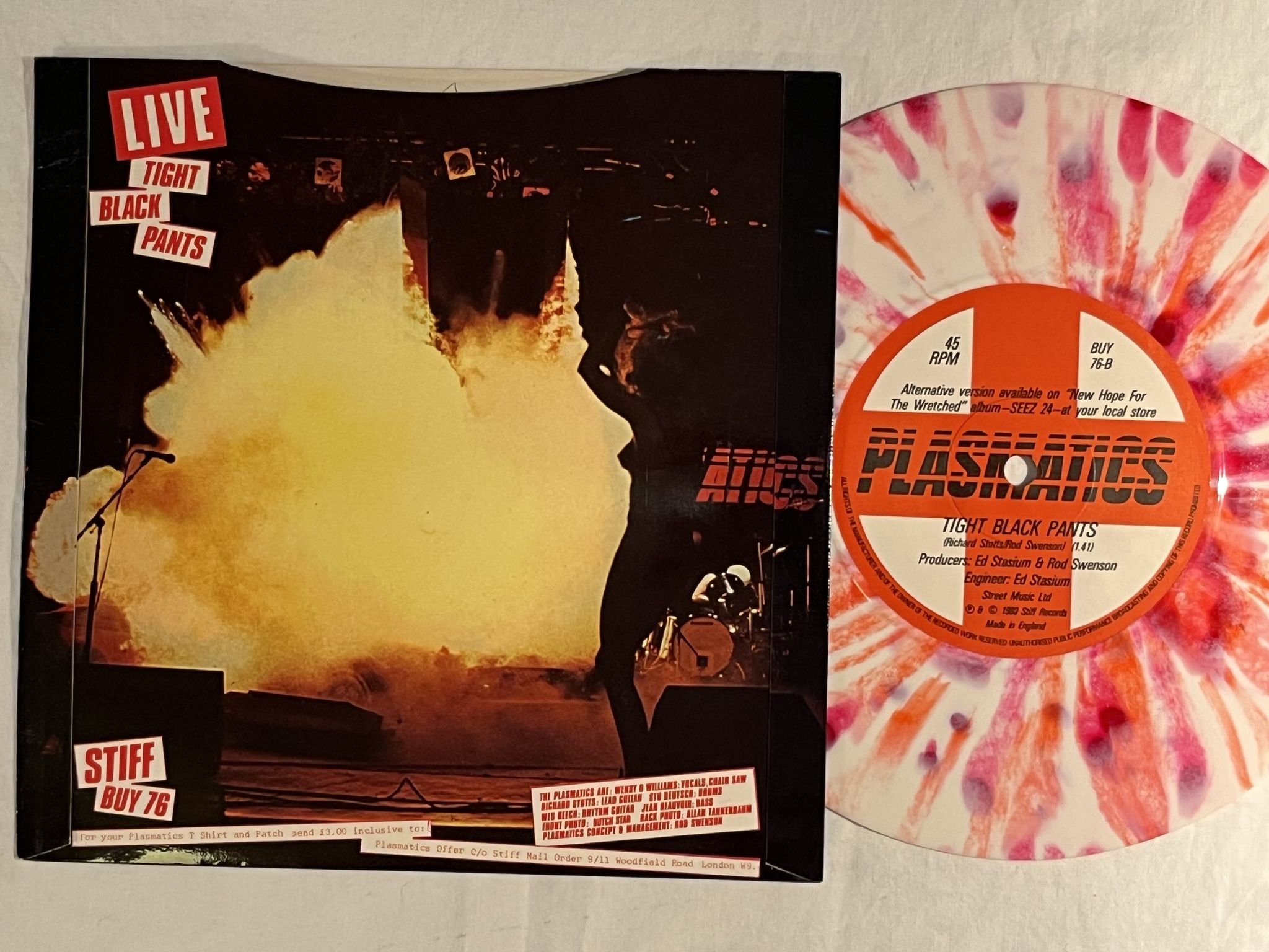 Omslagsbild för skivan PLASMATICS butcher baby 7" -80 UK STIFF BUY 76