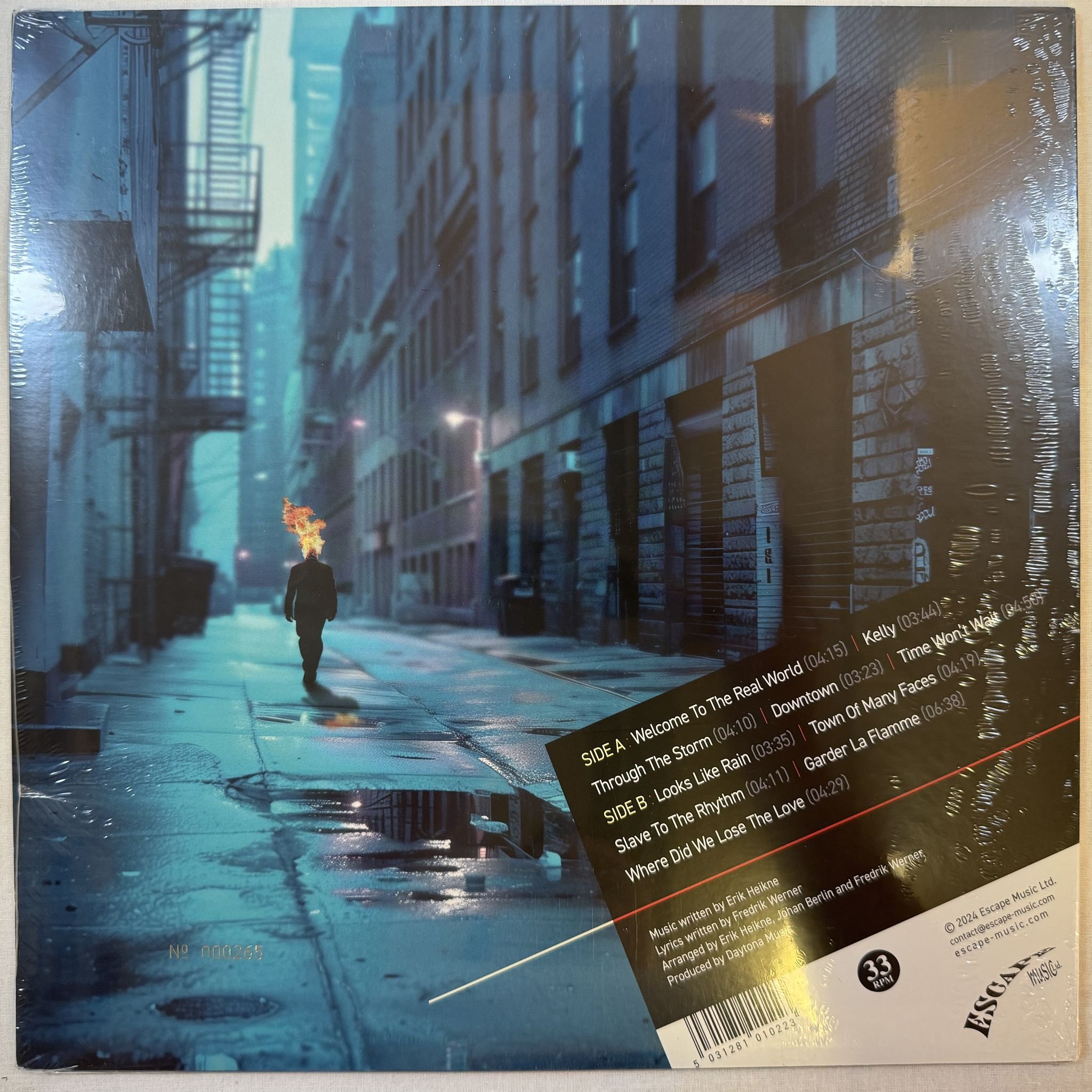 Omslagsbild för skivan DAYTONA garder la flamme LP - 2024 Escape Music Ltd. – ESMV1022