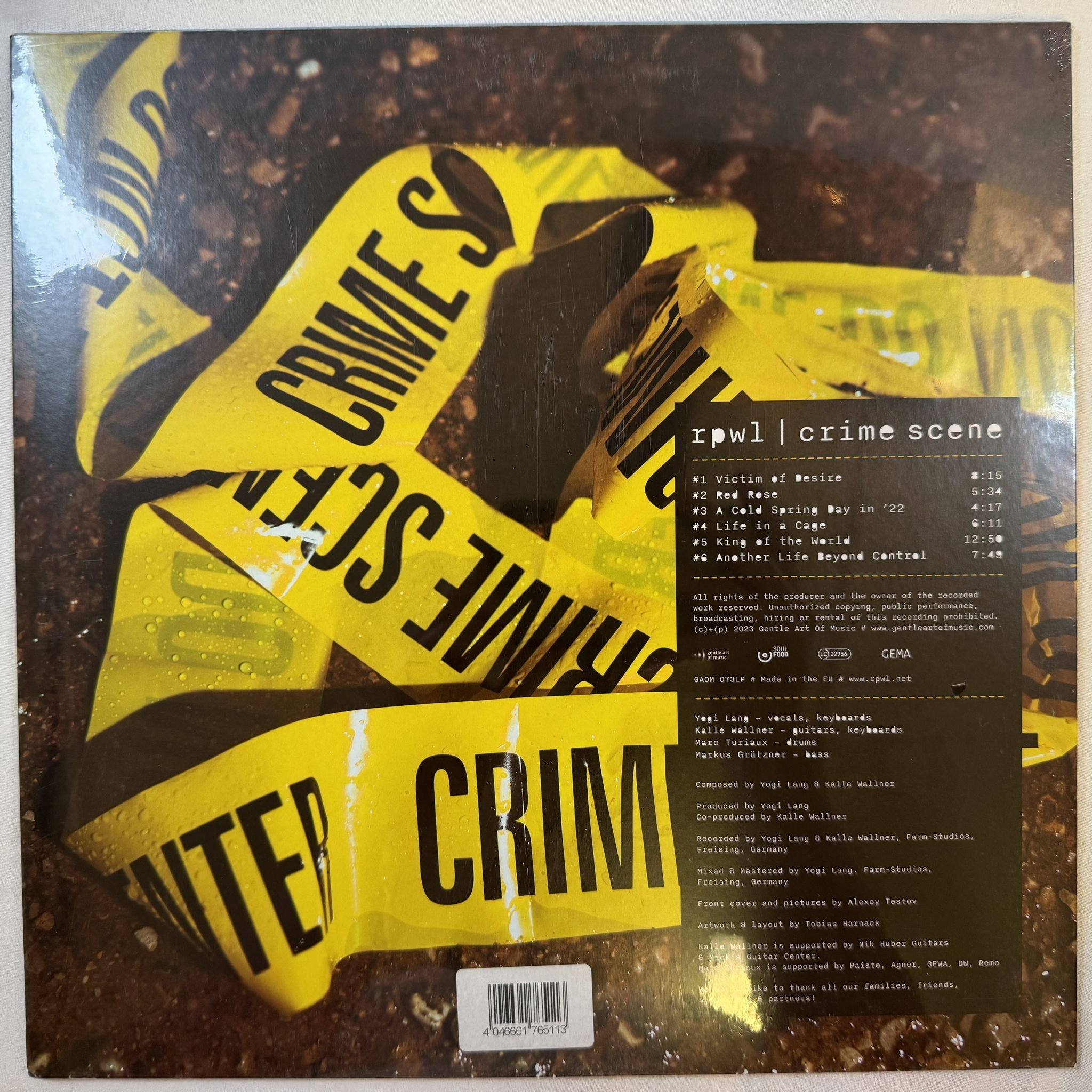 Omslagsbild för skivan RPWL crime scene LP -2023 Gentle Art Of Music – GAOM 073LP