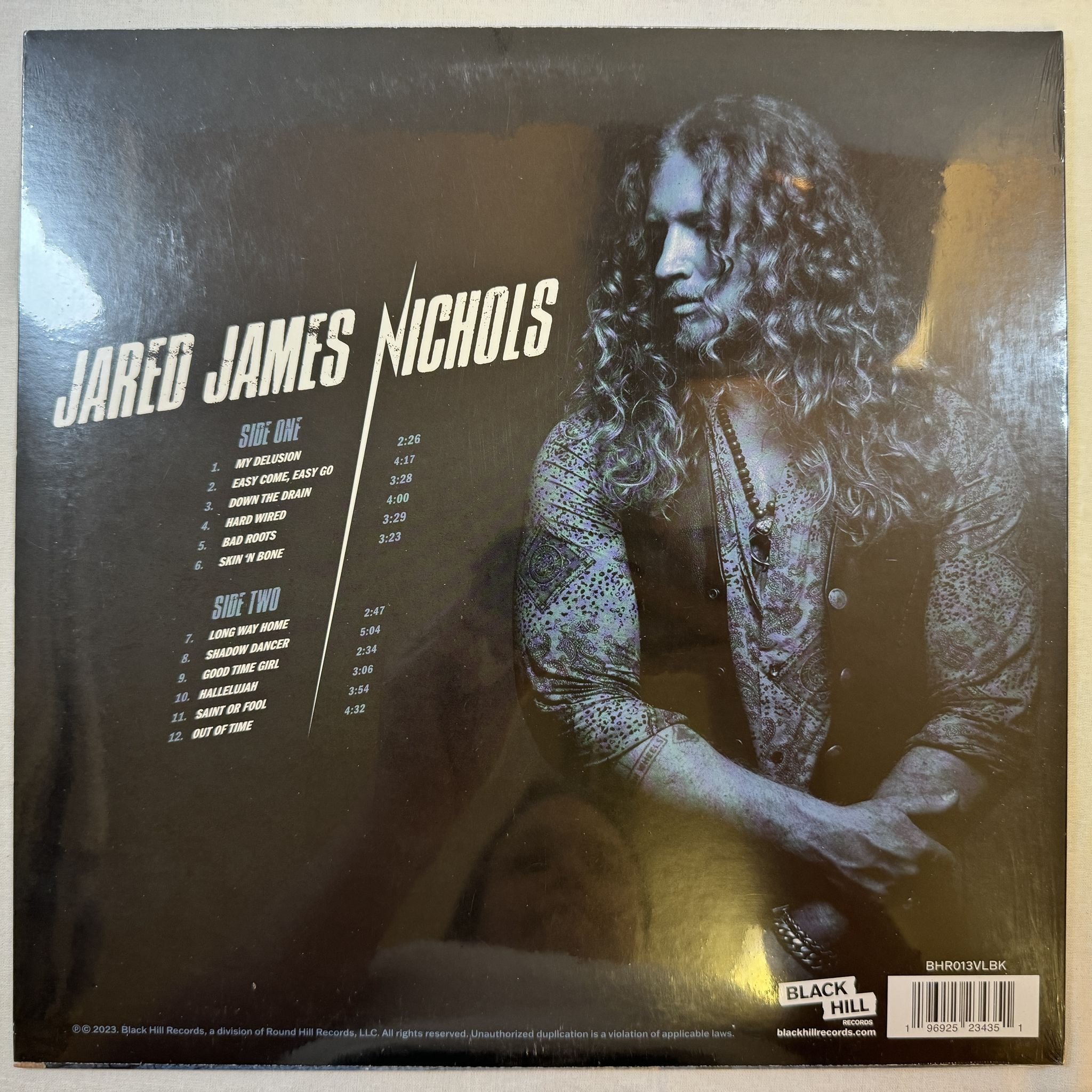 Omslagsbild för skivan JARED JAMES NICHOLS jared james nichols LP -2023 Black Hill Records – BHR013VLBK