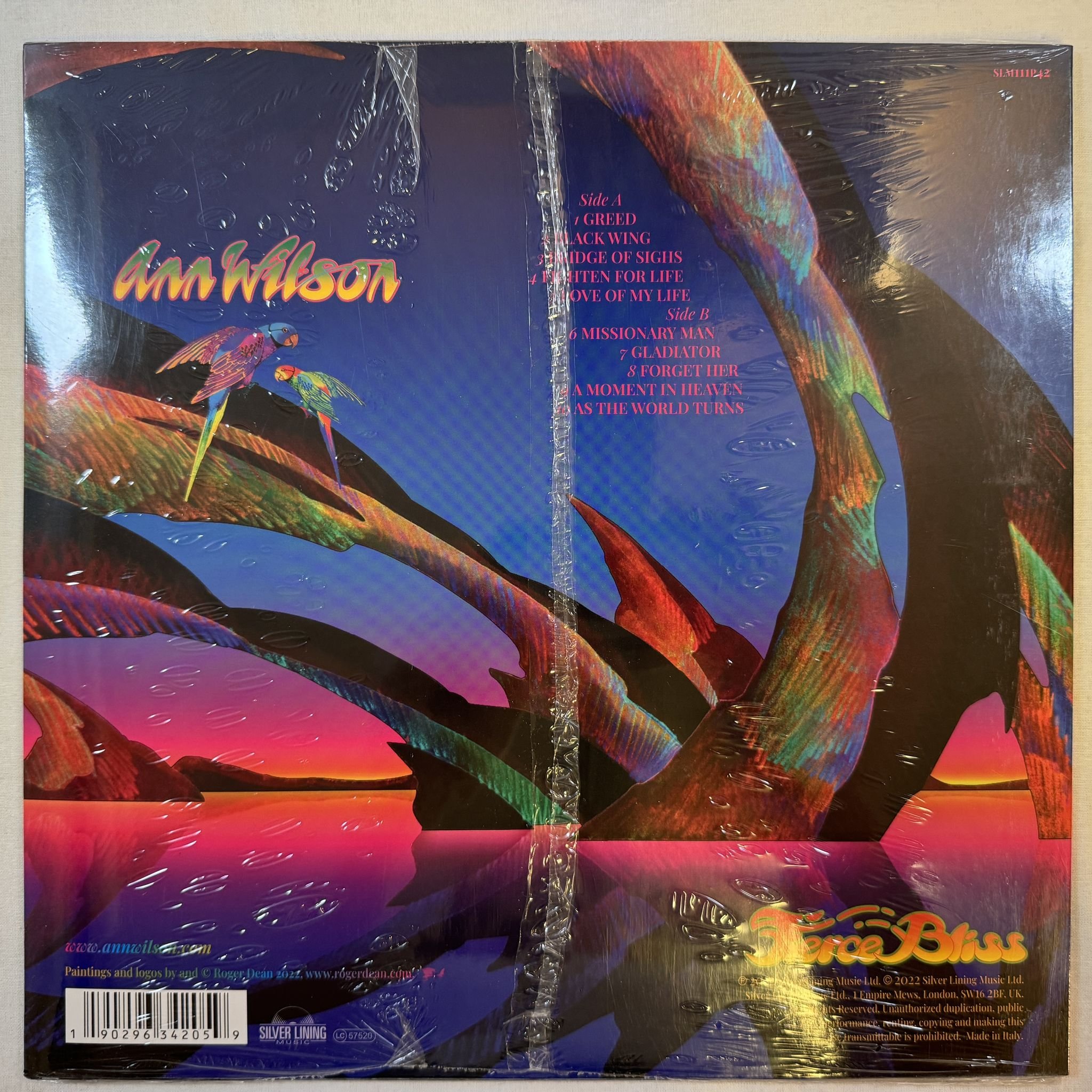 Omslagsbild för skivan ANN WILSON fierce bliss LP -2022 Silver Lining Music – SLM111P42