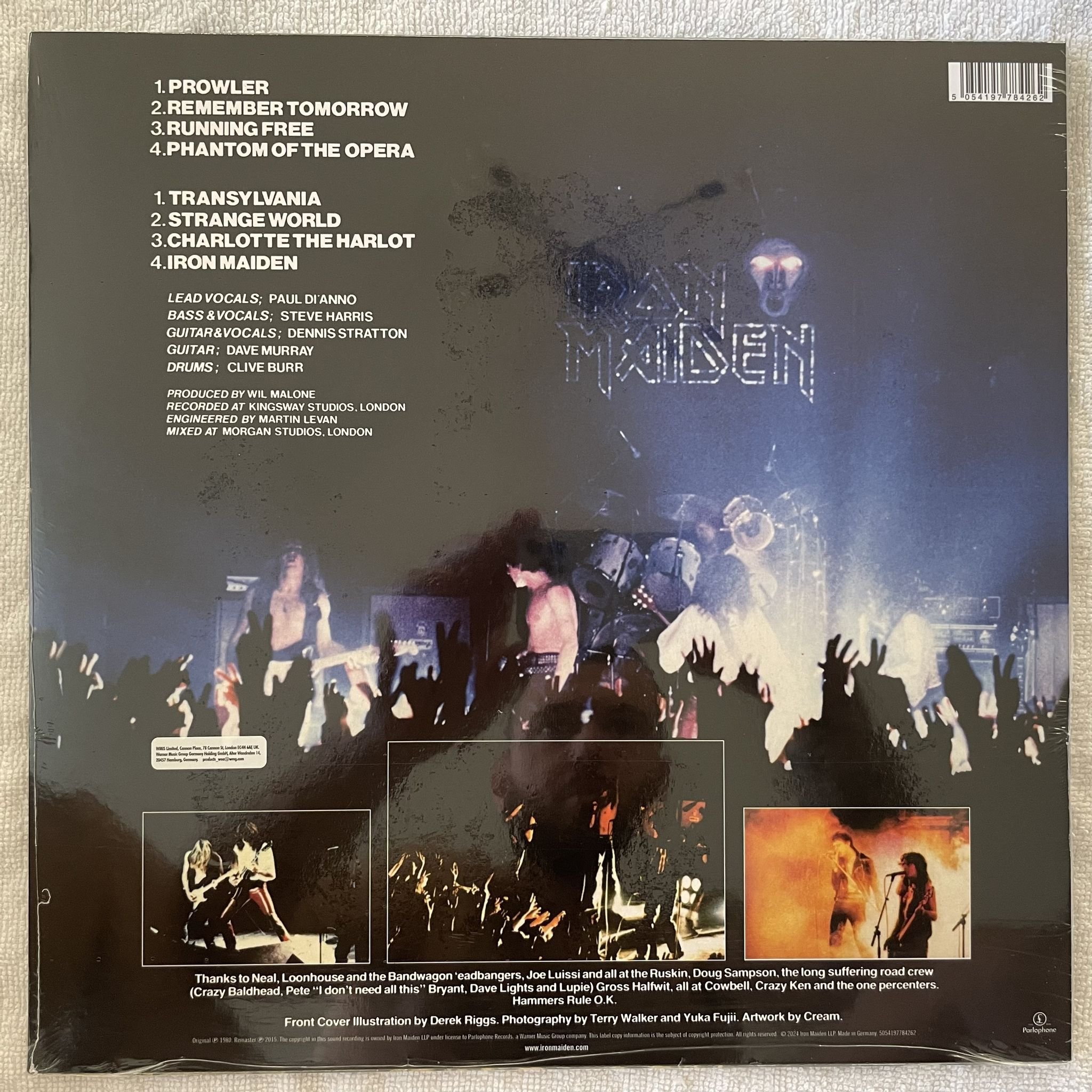 Omslagsbild för skivan IRON MAIDEN Iron Maiden LP -2024 Parlophone – 5054197784262