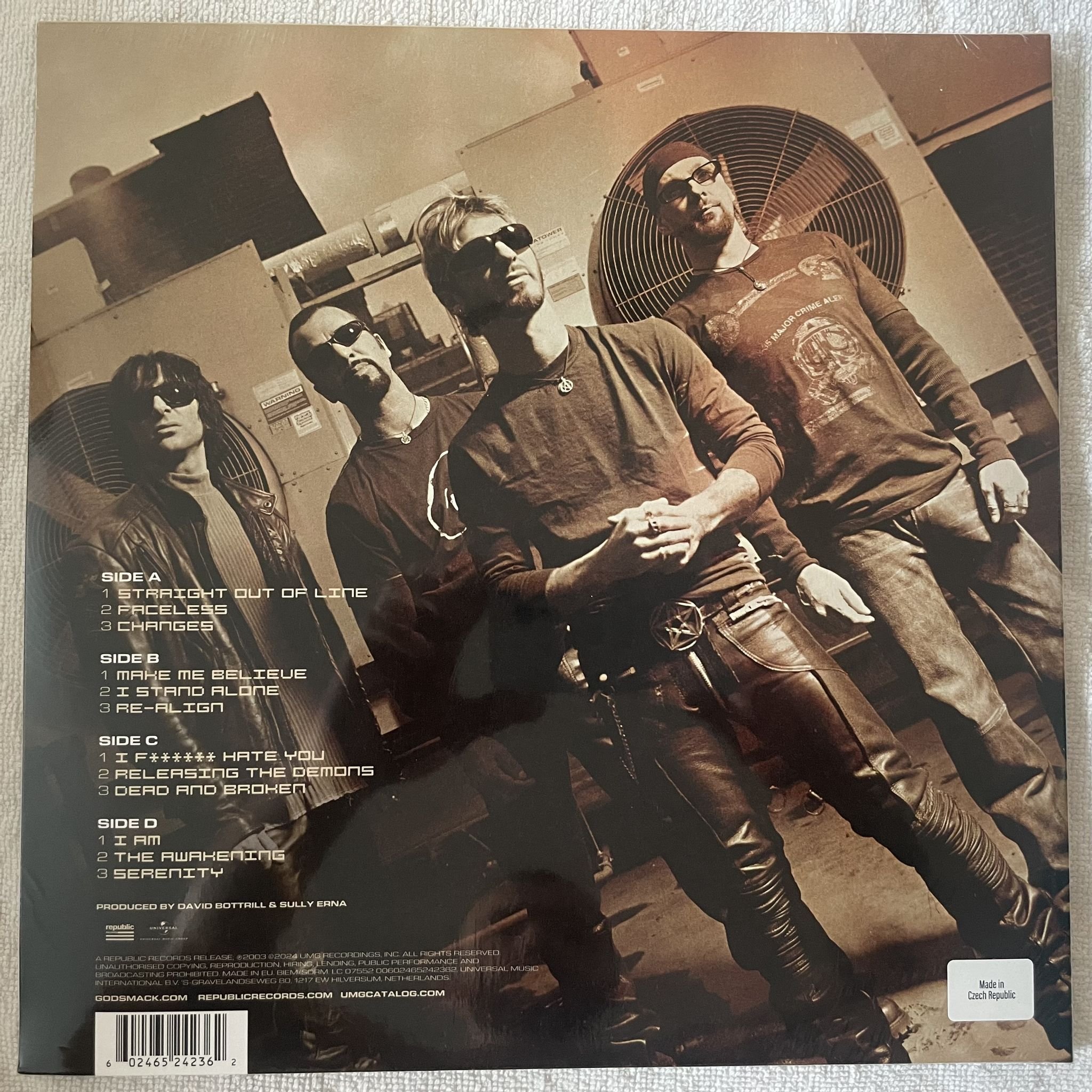 Omslagsbild för skivan GODSMACK faceless 2XLP -2024 Republic Records 602465242362