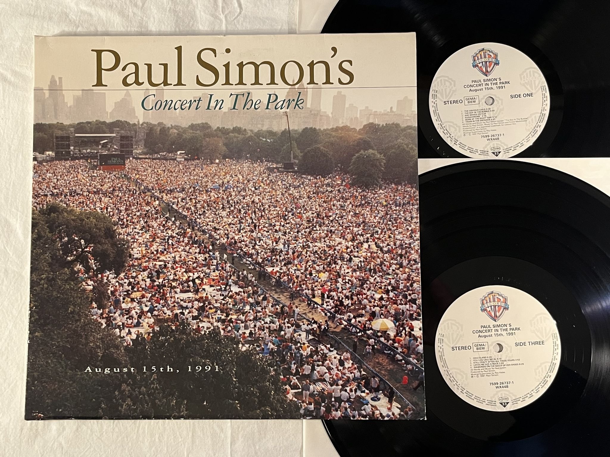 Omslagsbild för skivan PAUL SIMON Paul Simon's Concert In The Park 2xLP -91 WARNER 7599-26737-1
