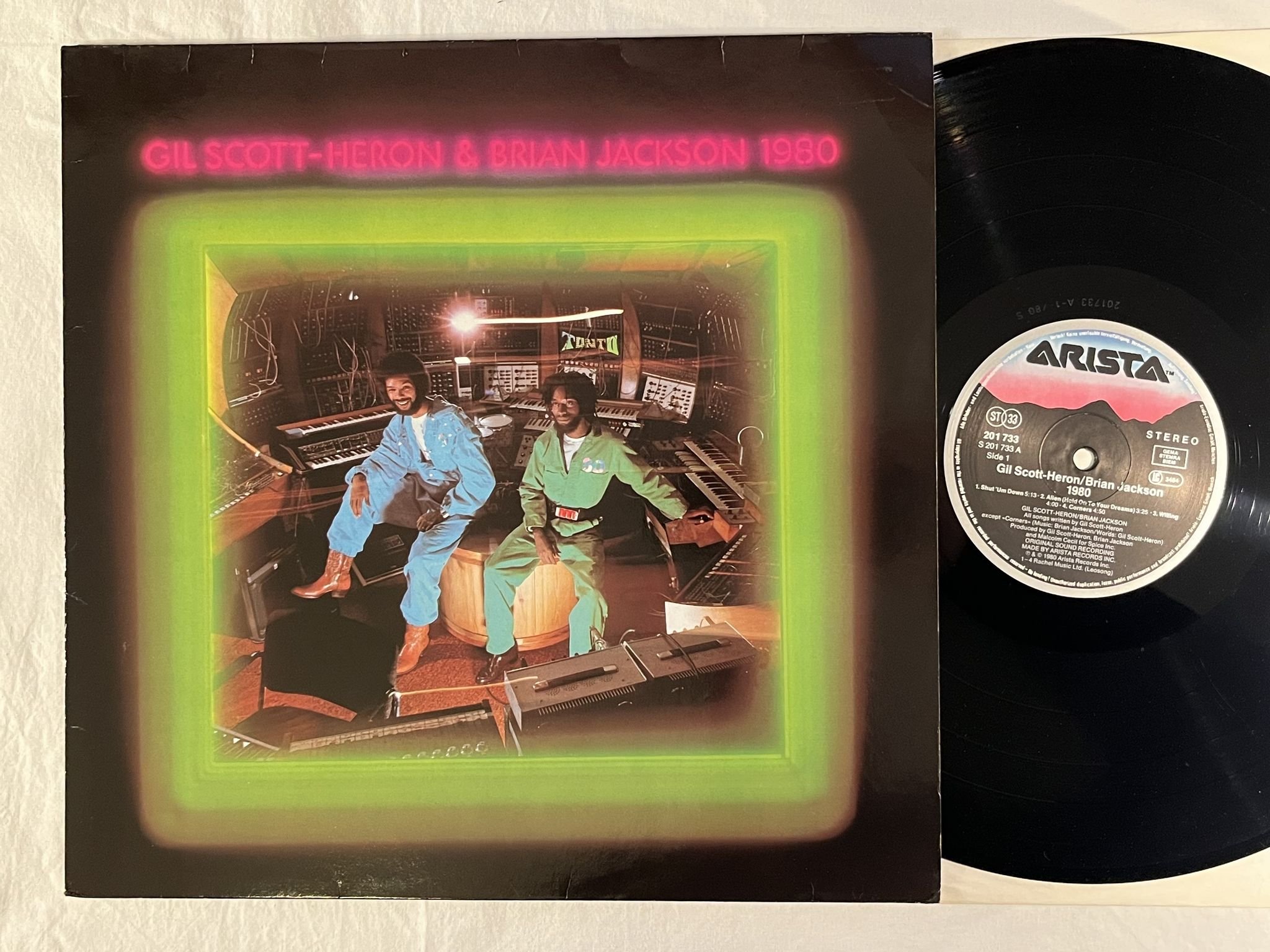 Omslagsbild för skivan GIL SCOTT-HERON & BRIAN JACKSON 1980 LP -80 Ger ARISTA 201733
