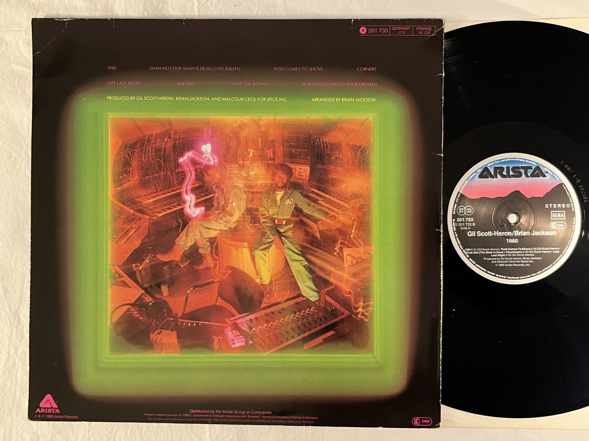 Omslagsbild för skivan GIL SCOTT-HERON & BRIAN JACKSON 1980 LP -80 Ger ARISTA 201733