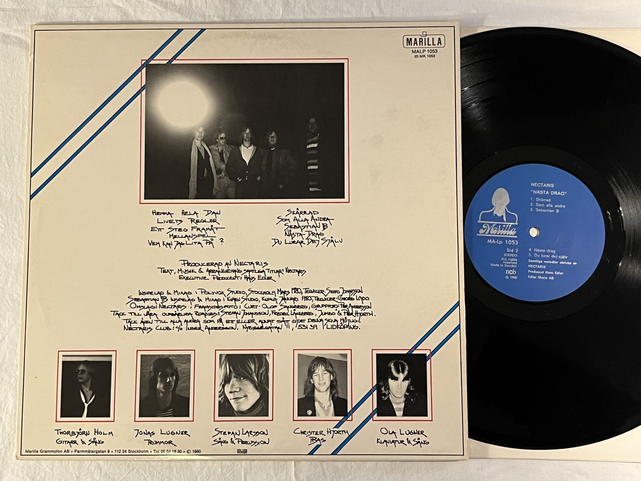 Omslagsbild för skivan NECTARIS nästa drag LP -80 MARILLA MA-lp 1053