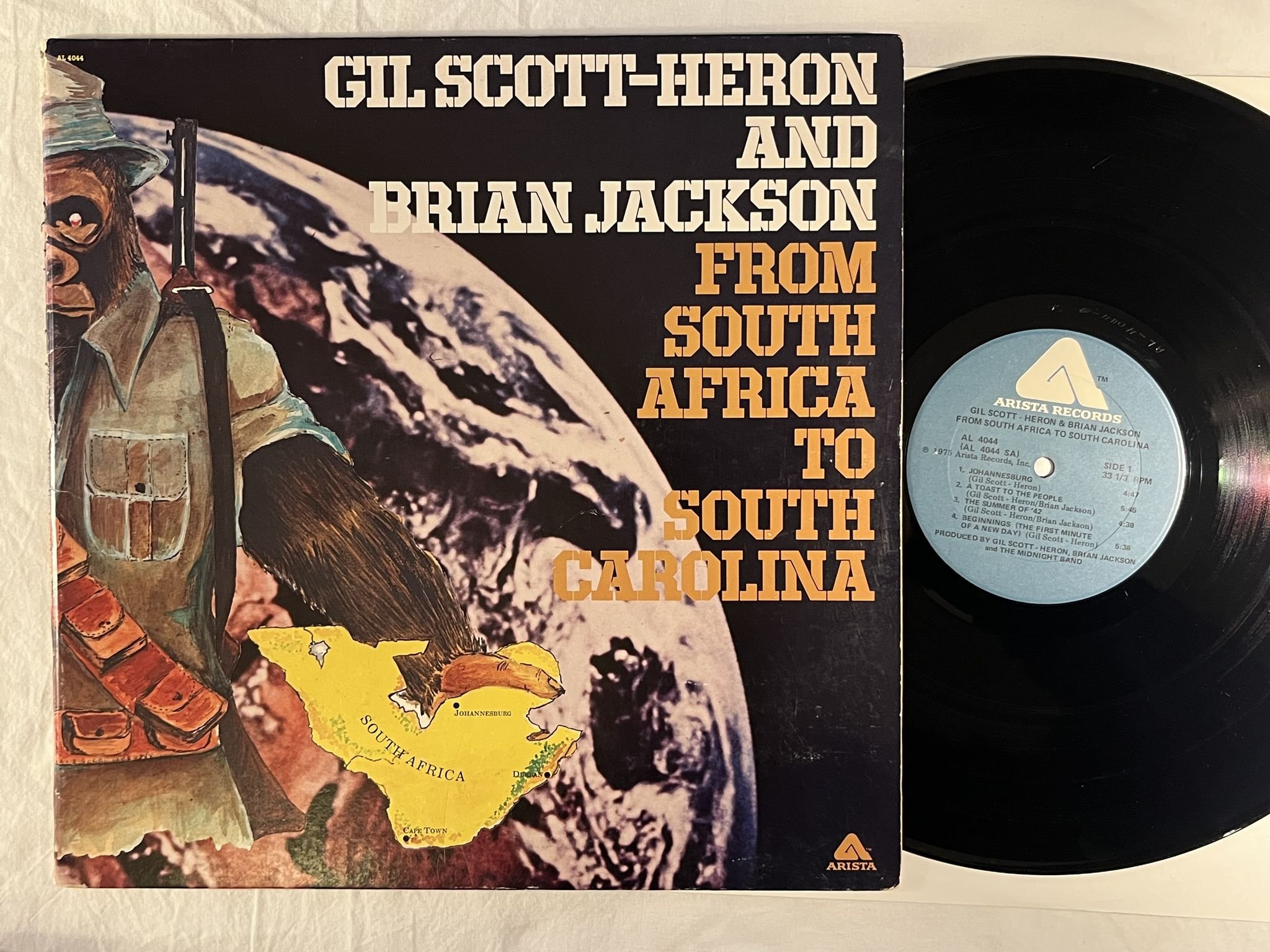 Omslagsbild för skivan GIL SCOTT-HERON & BRIAN JACKSON from South Africa ... LP -75 US ARISTA AL 4044