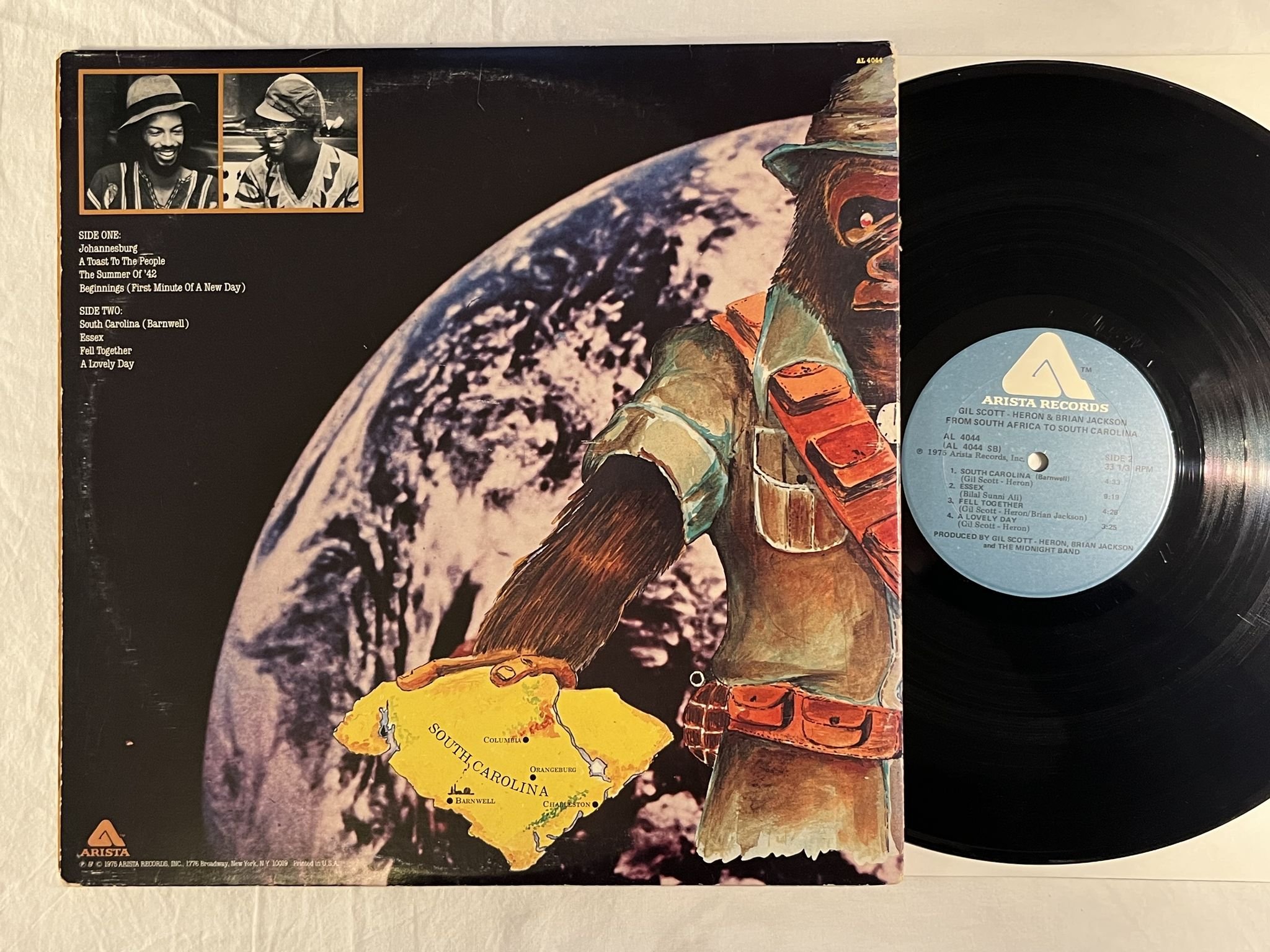 Omslagsbild för skivan GIL SCOTT-HERON & BRIAN JACKSON from South Africa ... LP -75 US ARISTA AL 4044