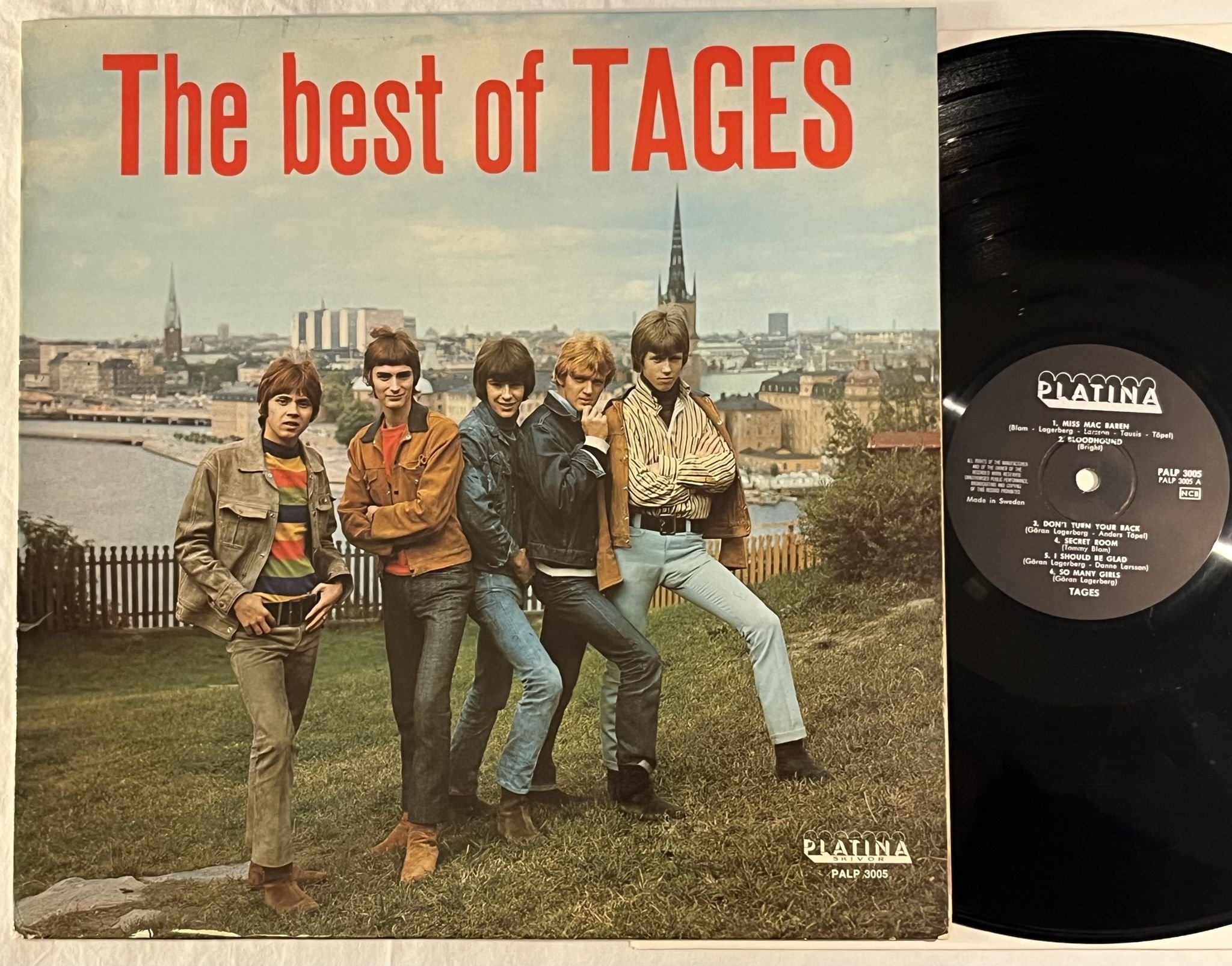 Omslagsbild för skivan TAGES the best of LP -67 Swe PLATINA PALP 3005