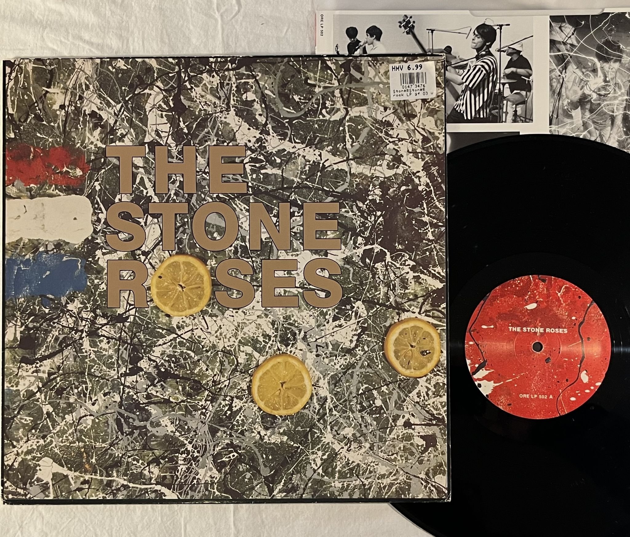 Omslagsbild för skivan THE STONE ROSES s/t LP -89 UK SILVER TONE ORE LP 502