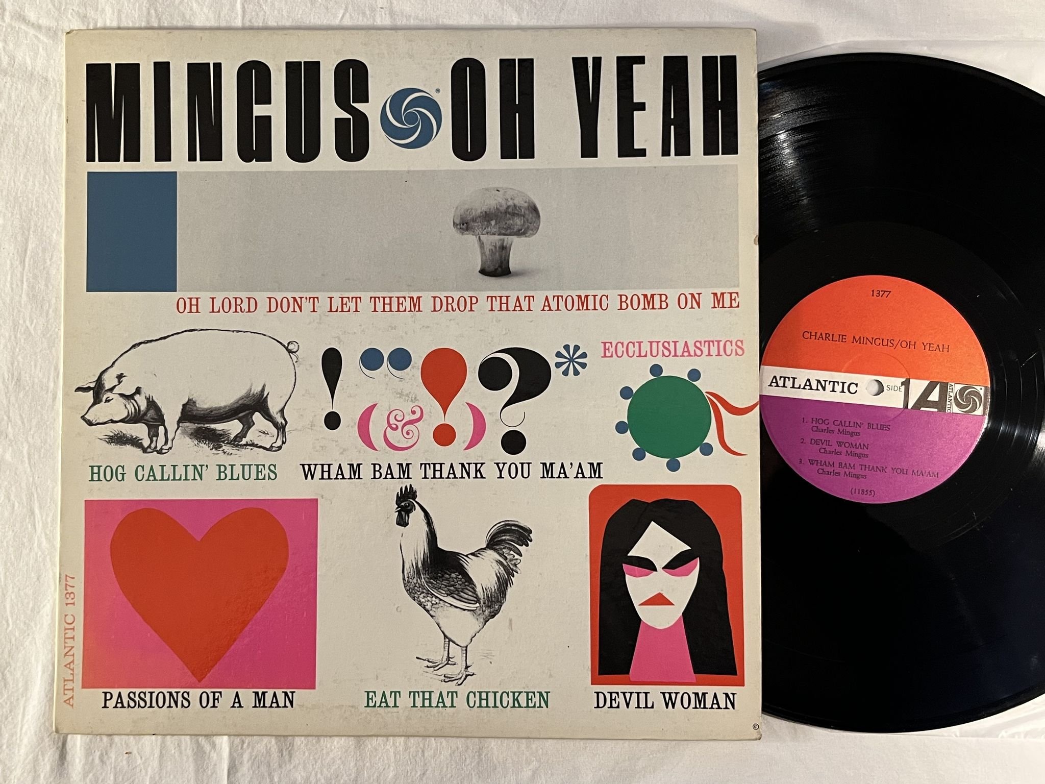 Omslagsbild för skivan CHARLIE MINGUS oh yeah LP -62 US ATLANTIC 1377 *** Classic ***