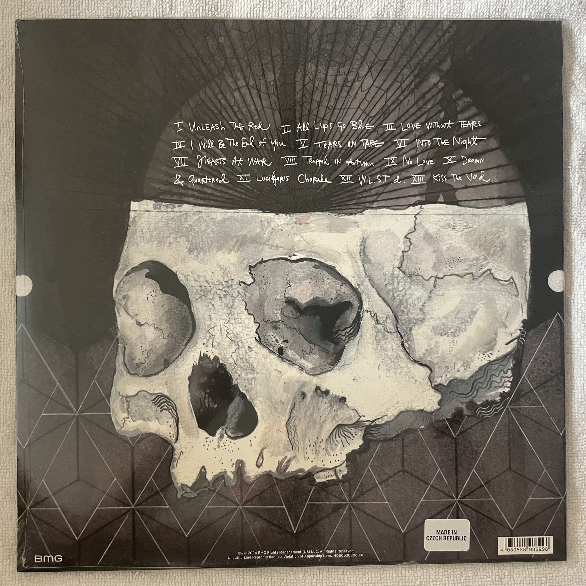 Omslagsbild för skivan HIM tears on tape LP -2024 BMG – 538906991