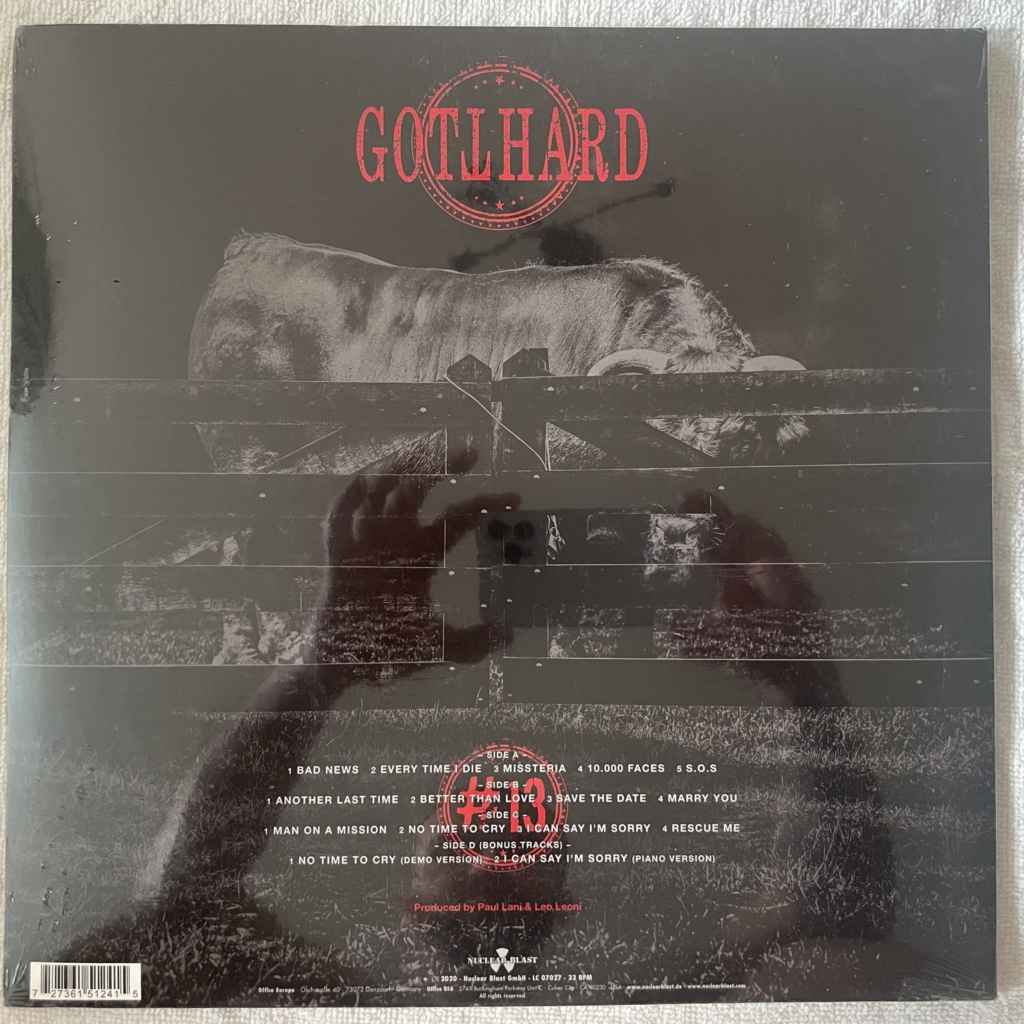 Omslagsbild för skivan GOTTHARD #13 2XLP -2020 Nuclear Blast – 27361 51241