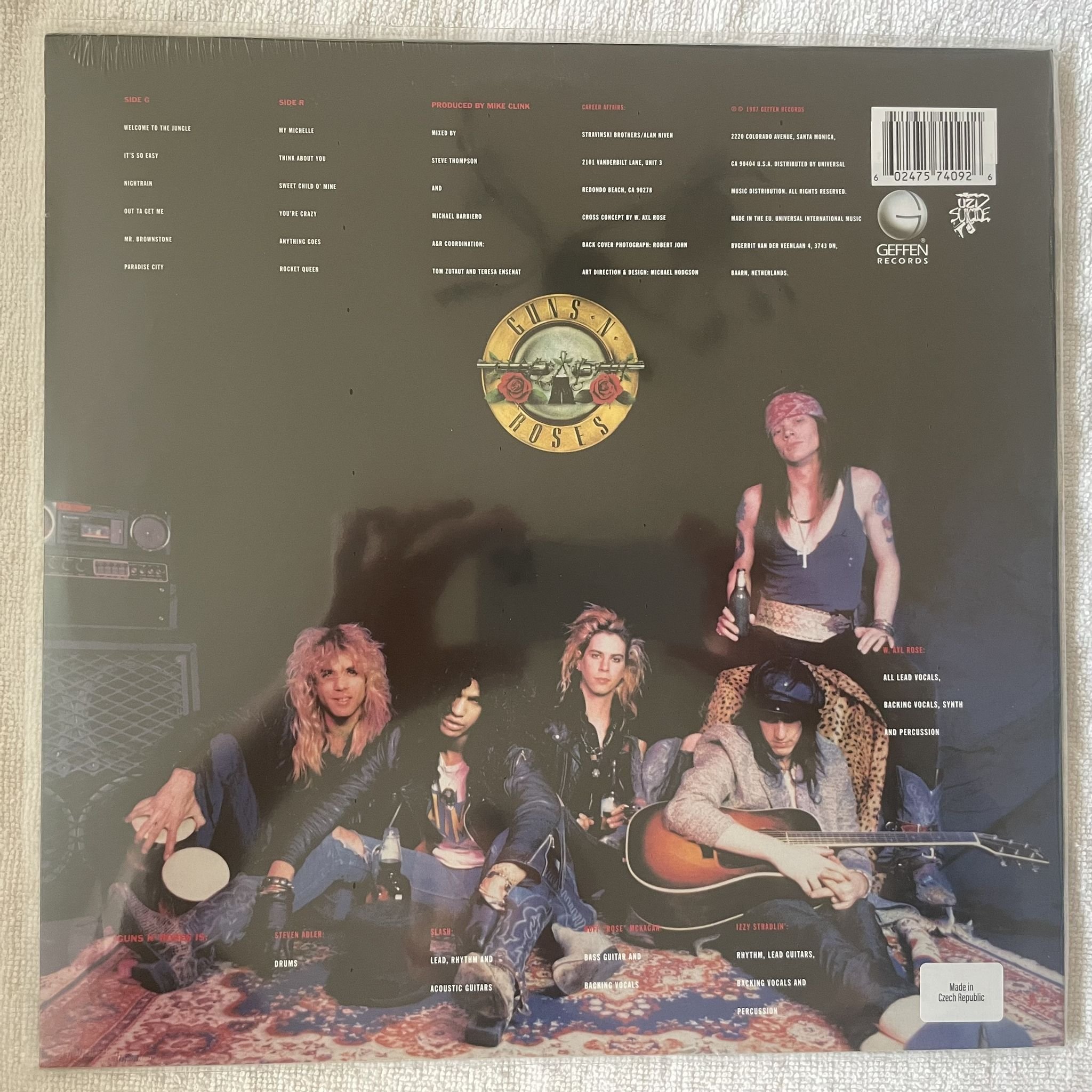 Omslagsbild för skivan GUNS N' ROSES appetite for destruction LP -2025 Geffen Records – 00720642414811
