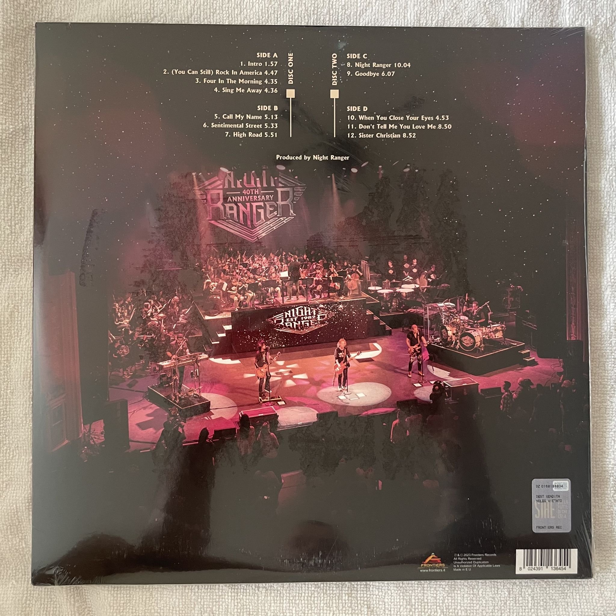 Omslagsbild för skivan NIGHT RANGER 40th anniversary 2XLP -2023 Frontiers Music SRL – FR LP 1364