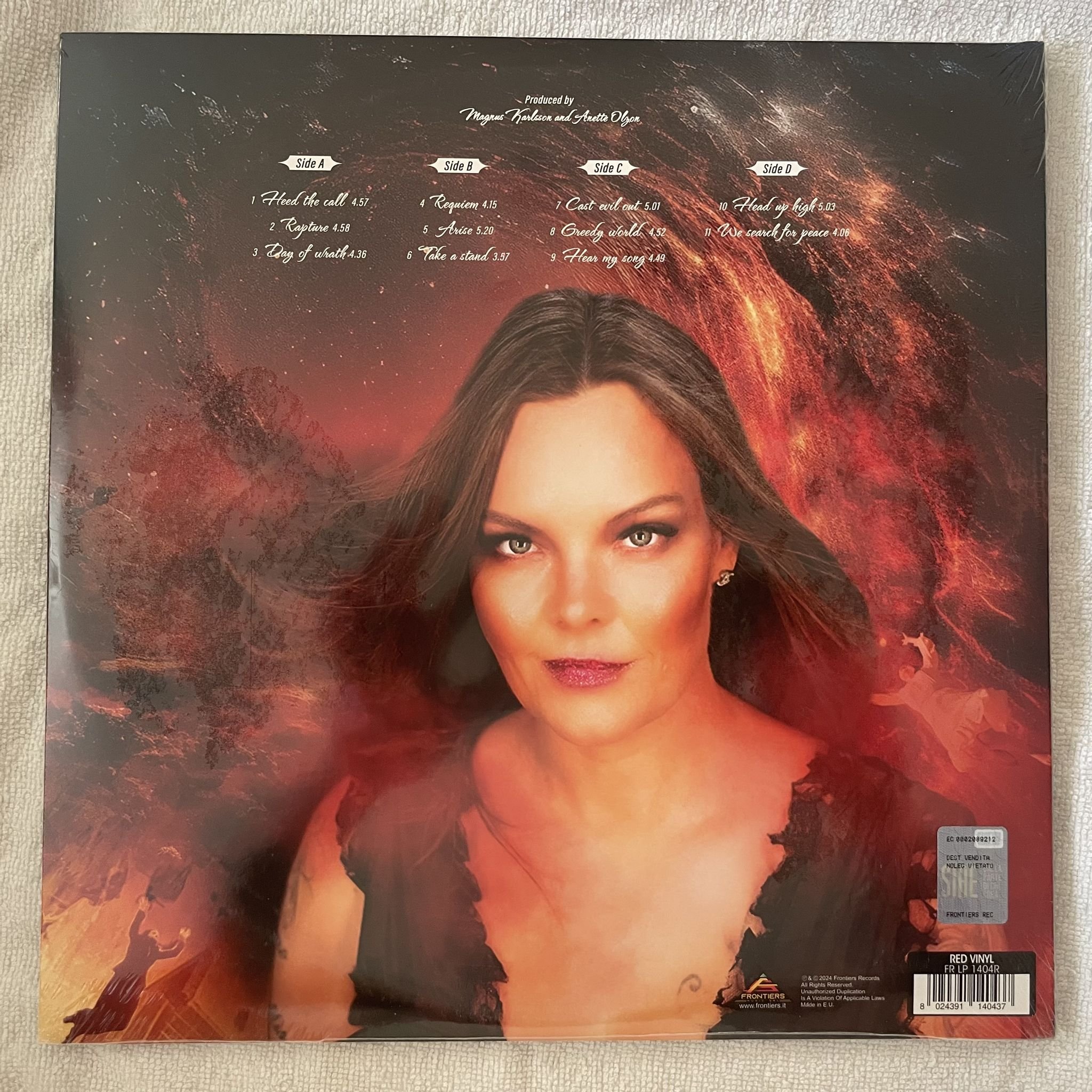 Omslagsbild för skivan ANETTE OLZON rapture LP -2024 Frontiers Music SRL – FR LP 1404R
