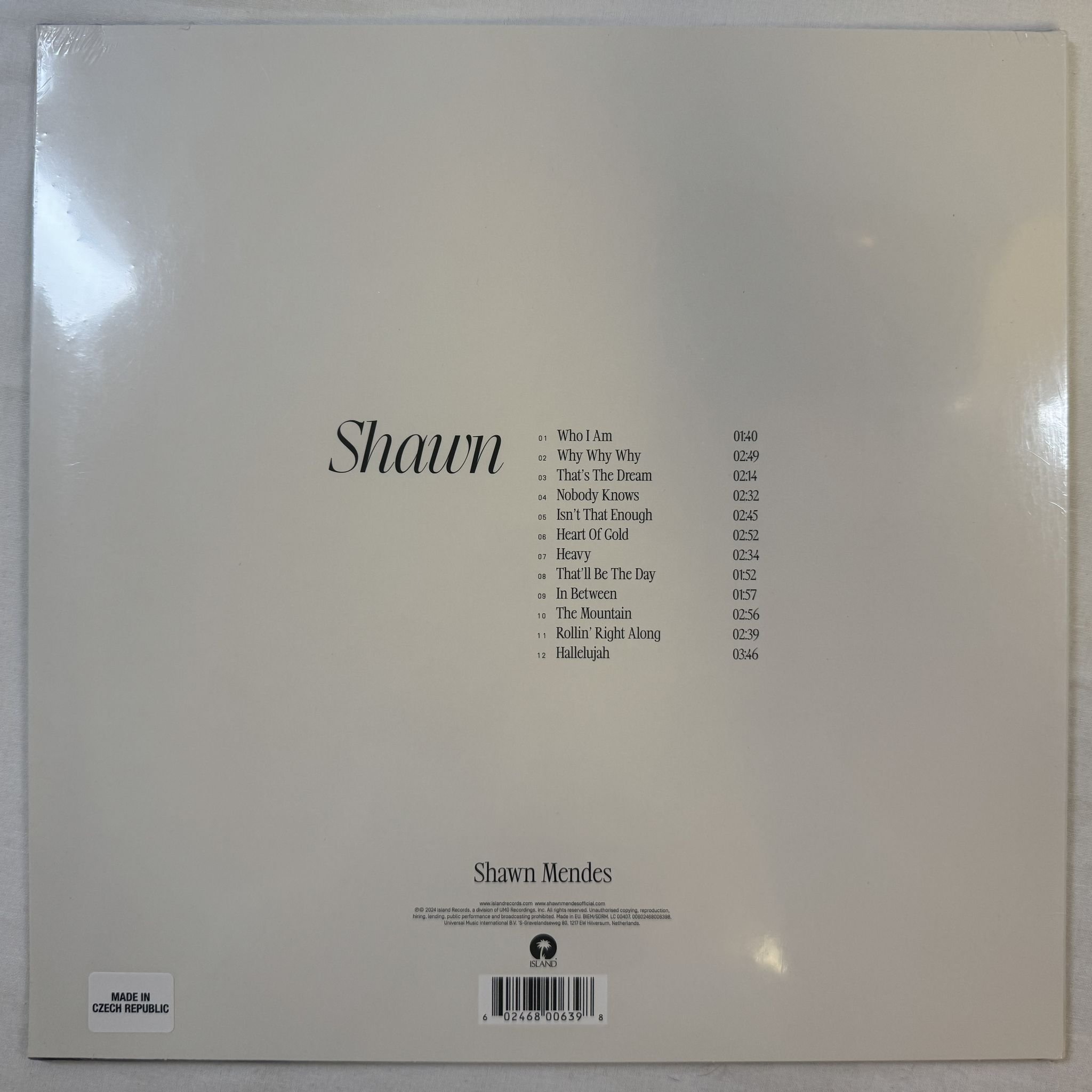 Omslagsbild för skivan SHAWN MENDES Shawn LP -2024 Island Records – 00602468006428