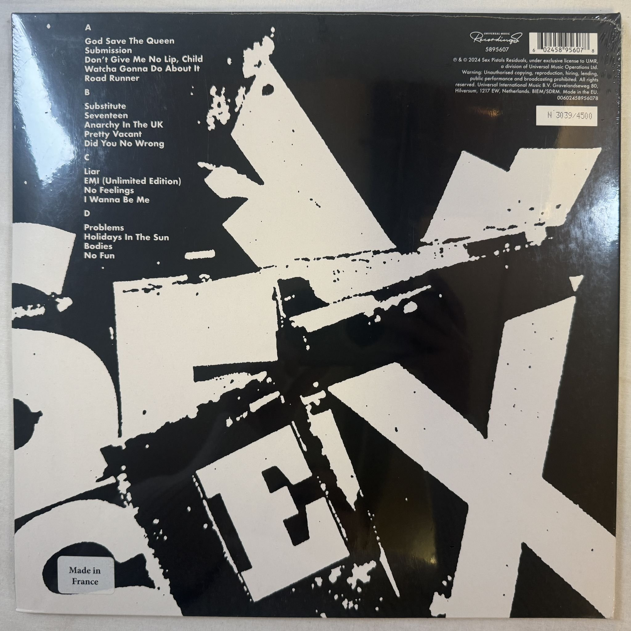 Omslagsbild för skivan SEX PISTOLS the filth and the fury LP -2024 Universal Music Recordings – 589560