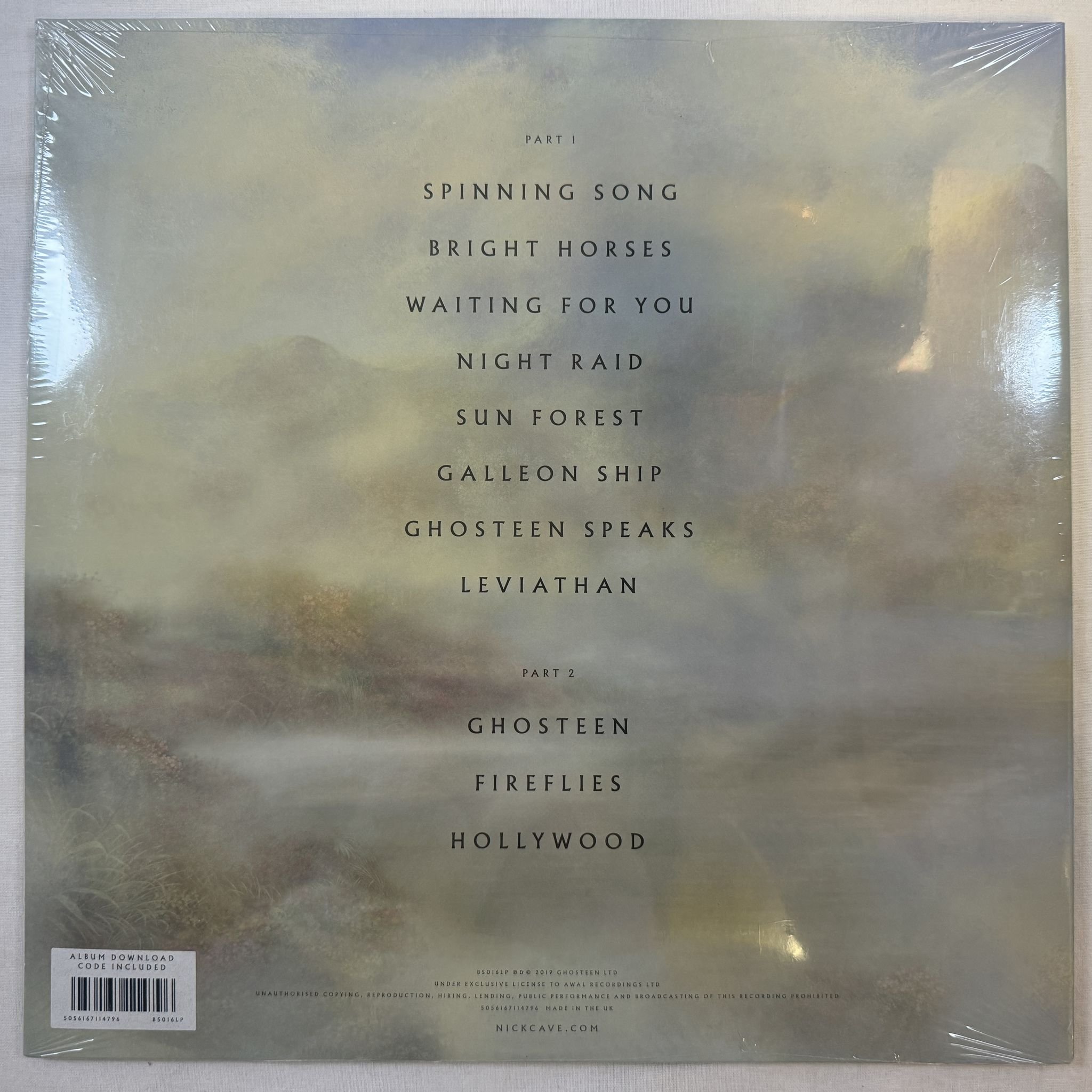 Omslagsbild för skivan NICK CAVE AND THE BAD SEEDS ghosteen 2XLP -2019 Ghosteen Ltd – BS016LP