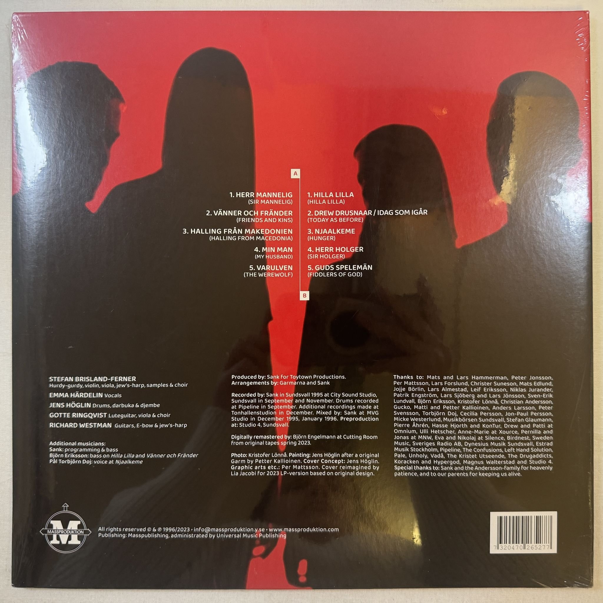 Omslagsbild för skivan GARMARNA guds spelemän LP -2023 Massproduktion – MASS LP-69