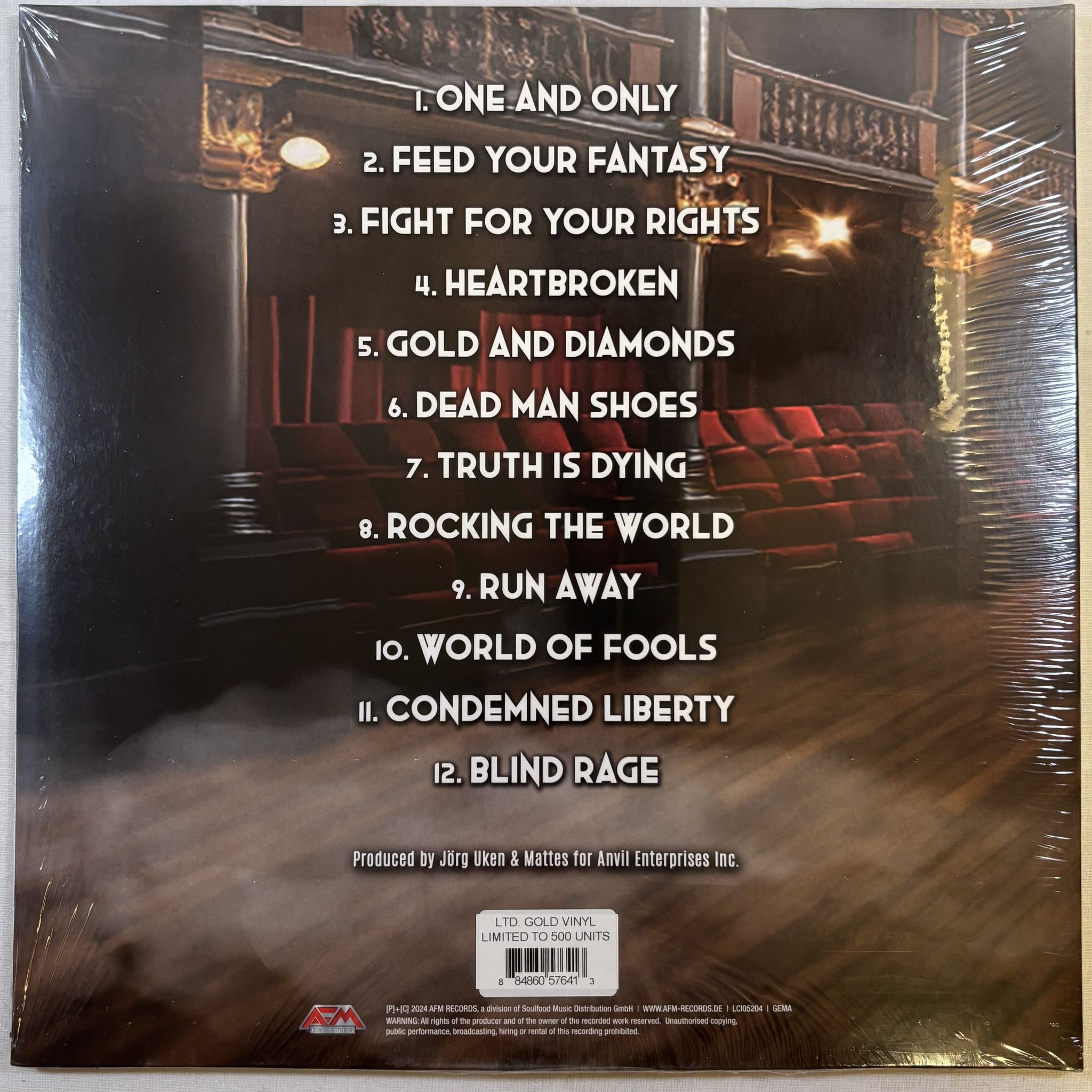 Omslagsbild för skivan ANVIL One and only LP AFM Records AFM 915