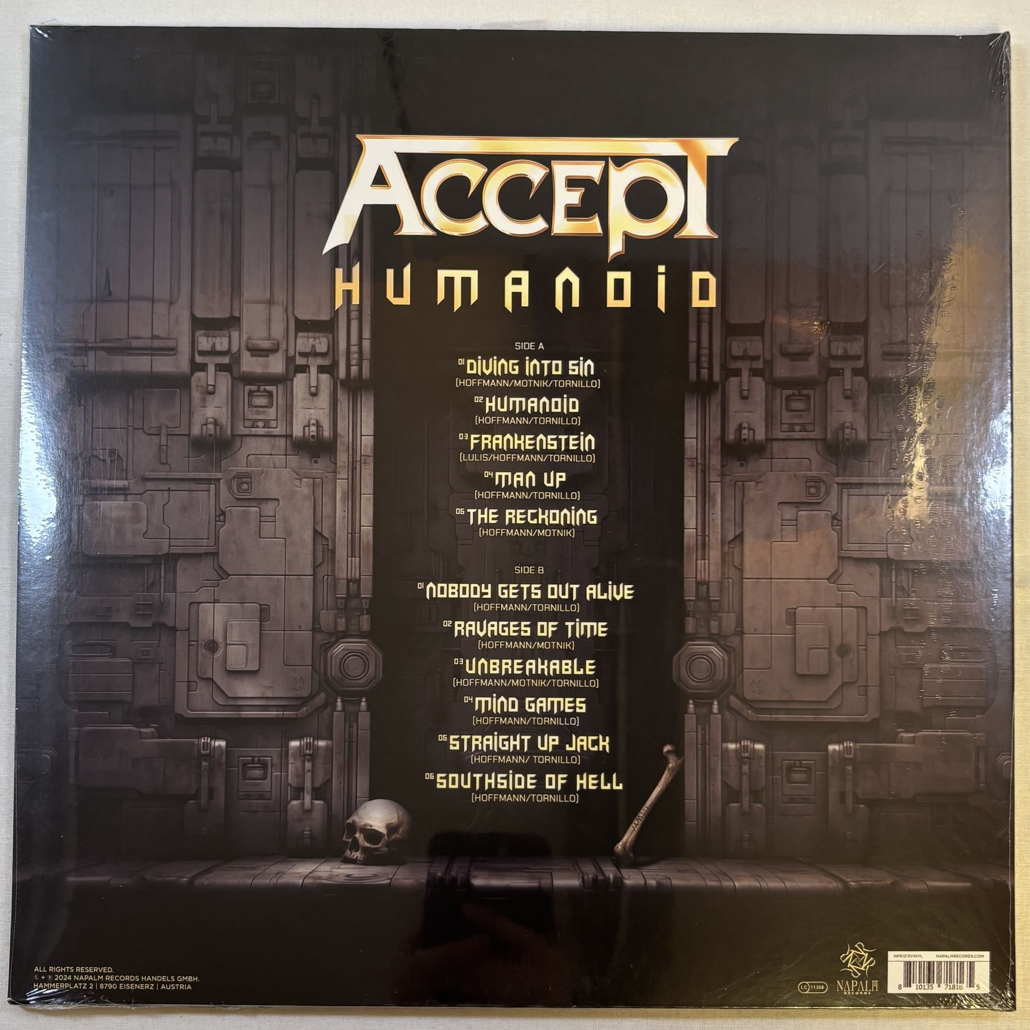 Omslagsbild för skivan ACCEPT humanoid LP Napalm Records NPR1213VINYL