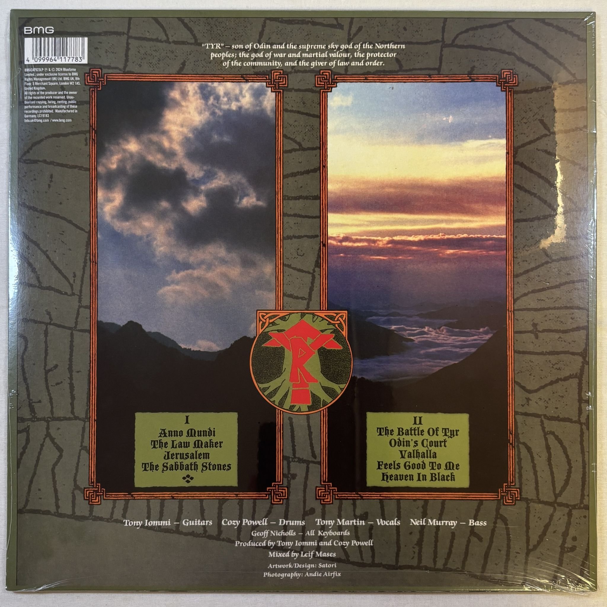 Omslagsbild för skivan BLACK SABBATH Tyr LP BMG BMGCAT923LP