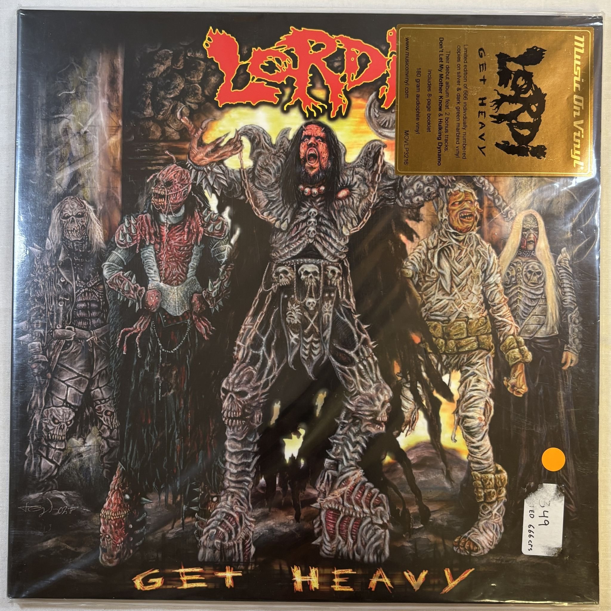 Omslagsbild för skivan LORDI Get Heavy LP Sony Music MOVLP3216