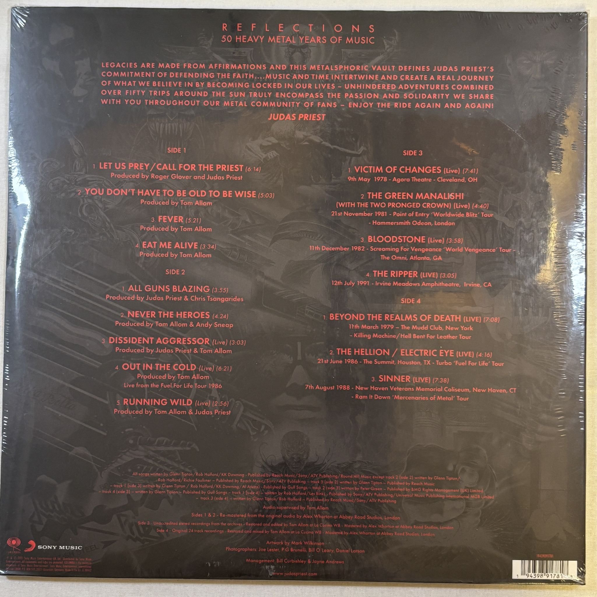 Omslagsbild för skivan JUDAS PRIEST Reflections 50 Heavy Metal Years Of Music 2xLP 19439891781