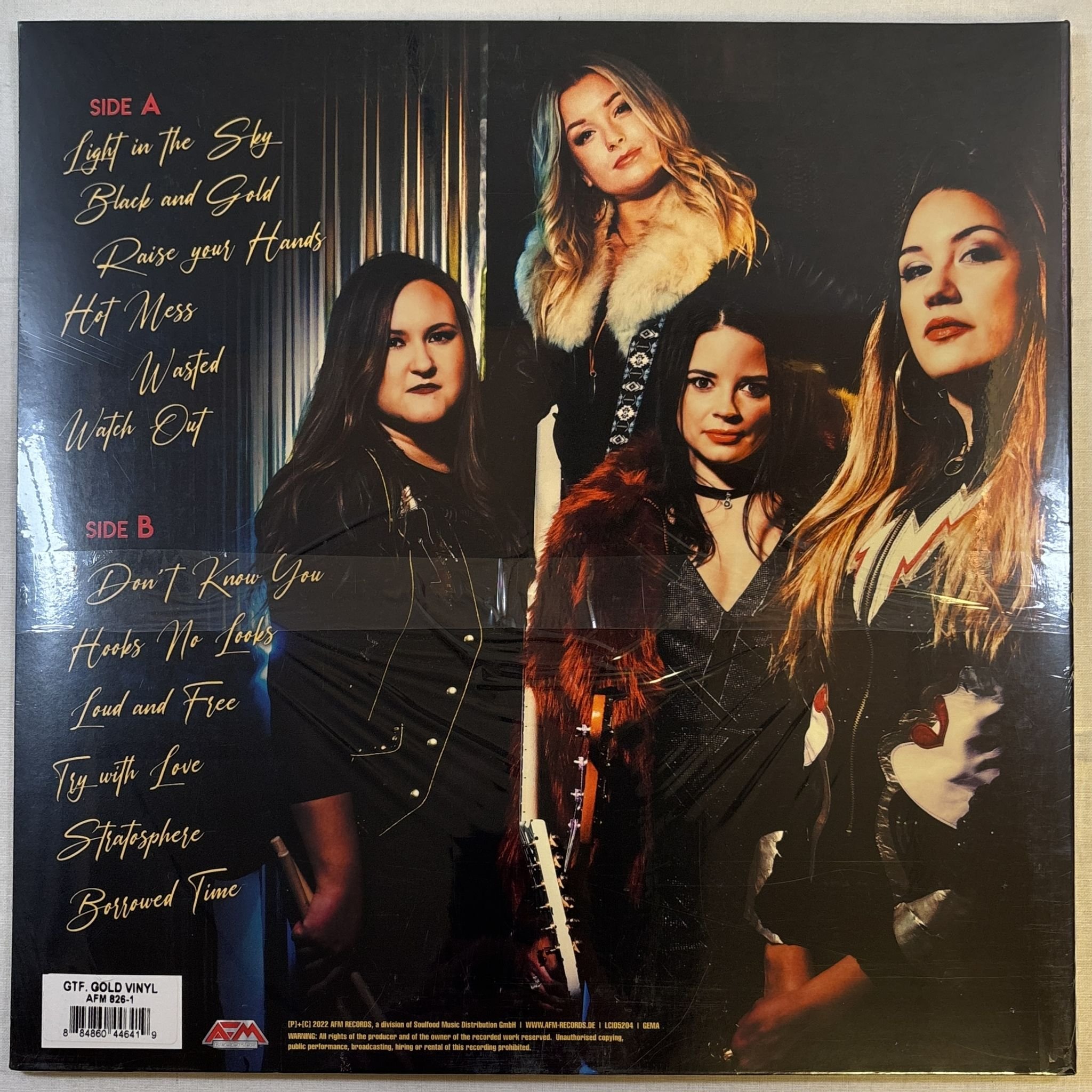 Omslagsbild för skivan THUNDERMOTHER Black And Gold LP AFM Records AFM 826-1