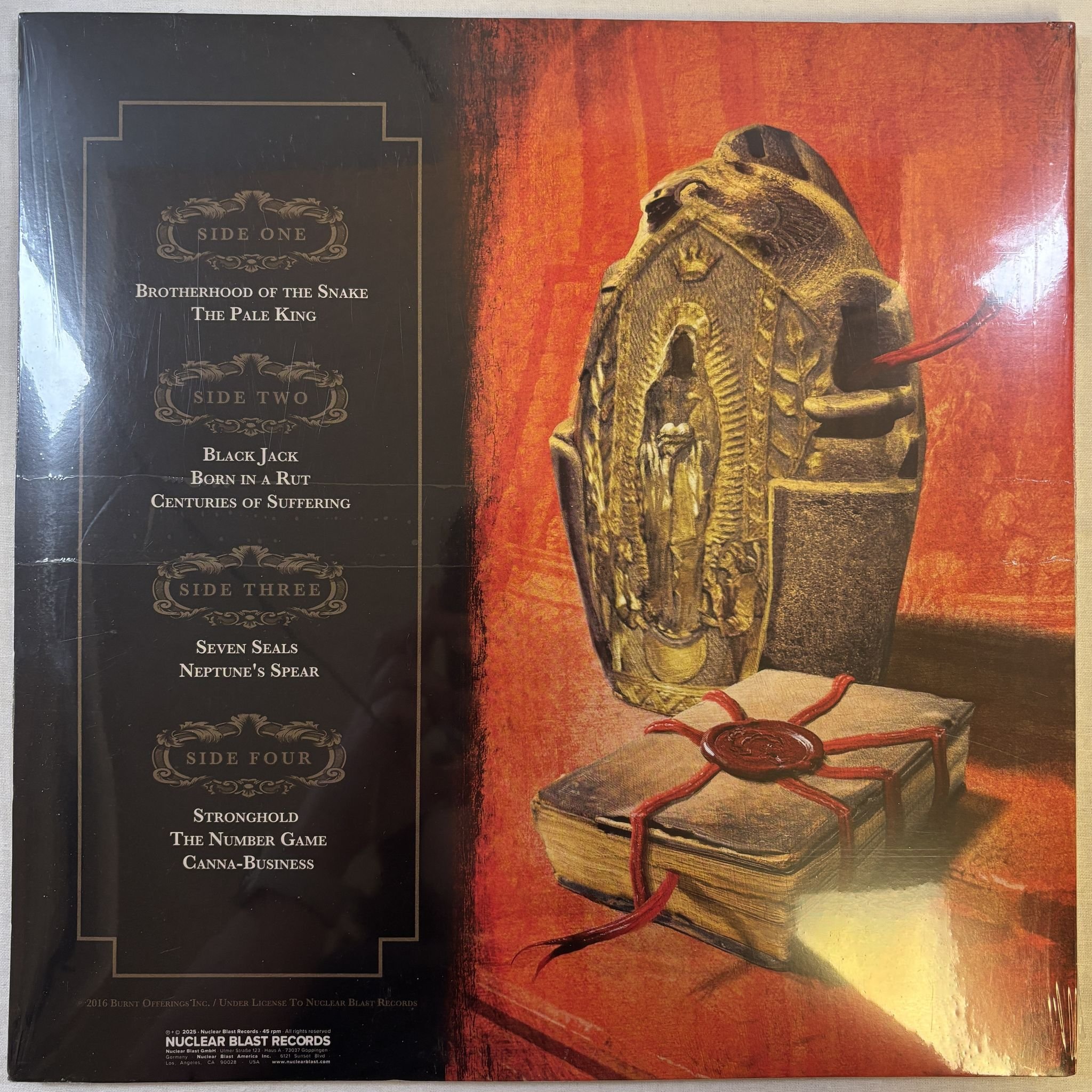 Omslagsbild för skivan TESTAMENT Brotherhood Of The Snake 2xLP Nuclear Blast Records NBR 38319