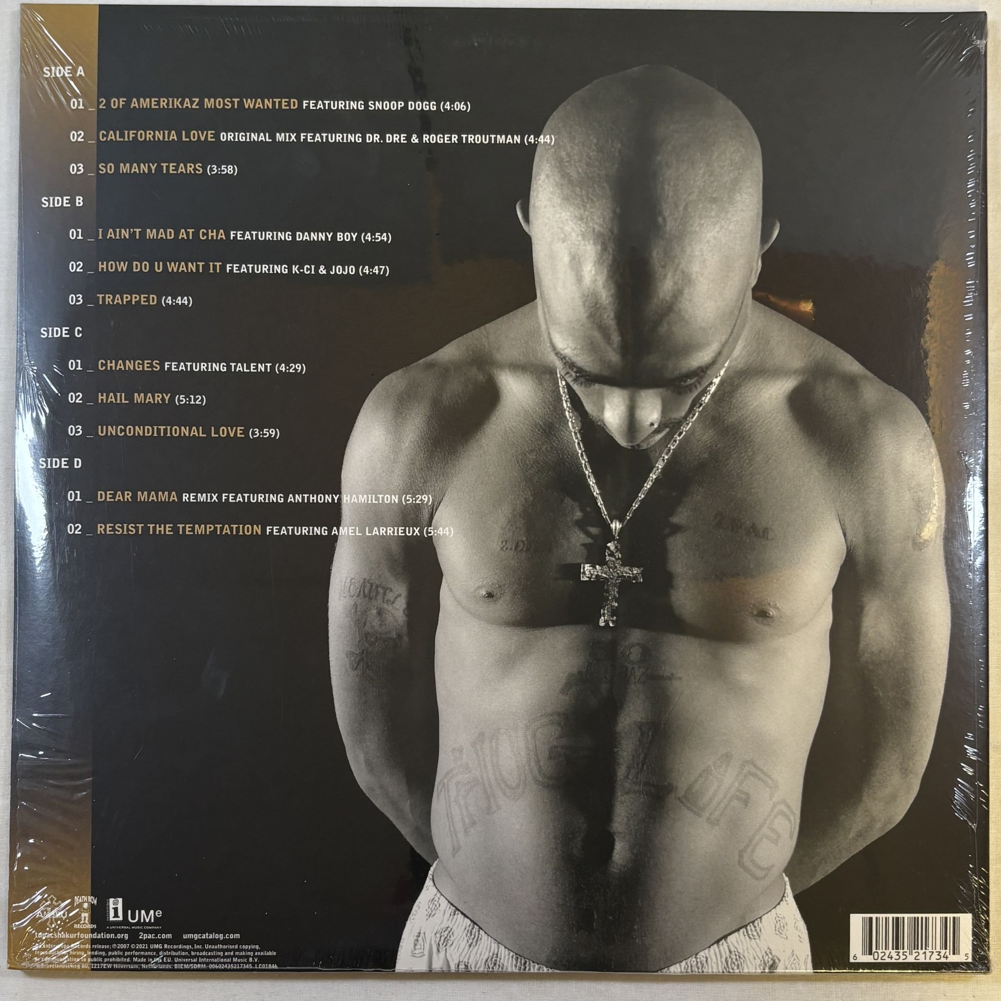 Omslagsbild för skivan 2PAC The Best Of 2Pac - Part 1: Thug 2xLP Interscope Records 00602435217345