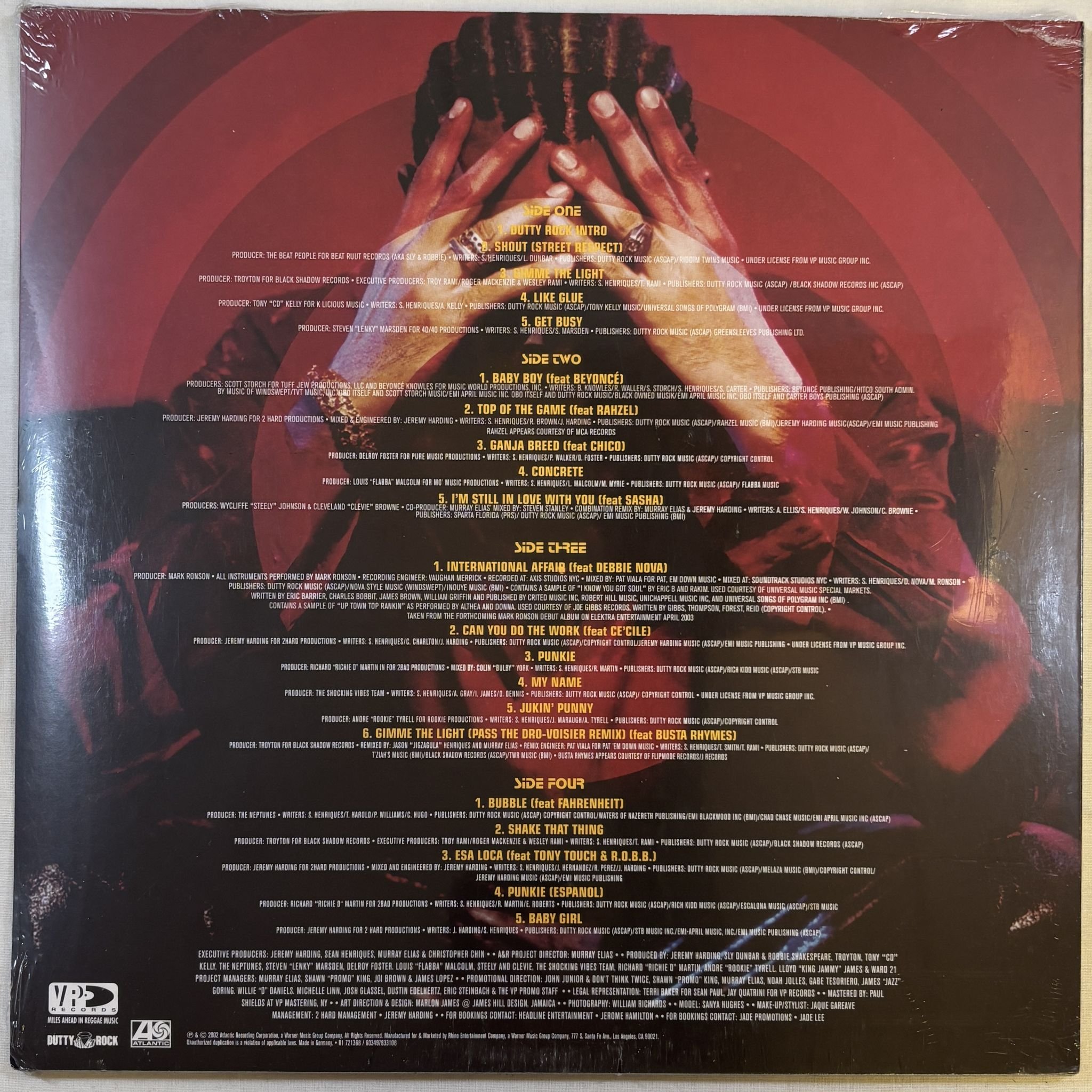 Omslagsbild för skivan SEAN PAUL Dutty Rock 2xLP Atlantic R1 721368/603497833108