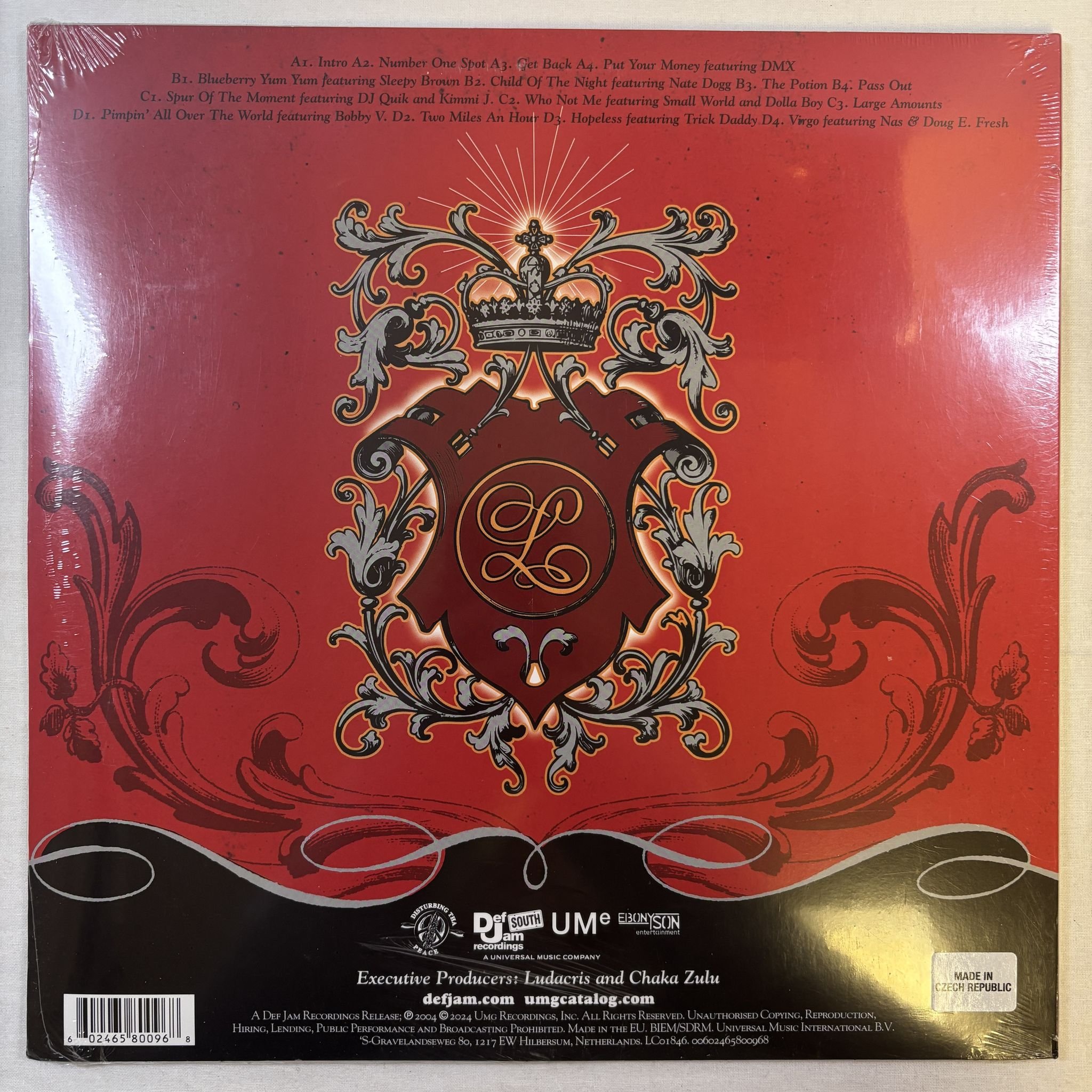 Omslagsbild för skivan LUDACRIS The Red Light District 2xLP Def Jam South 602465800968,