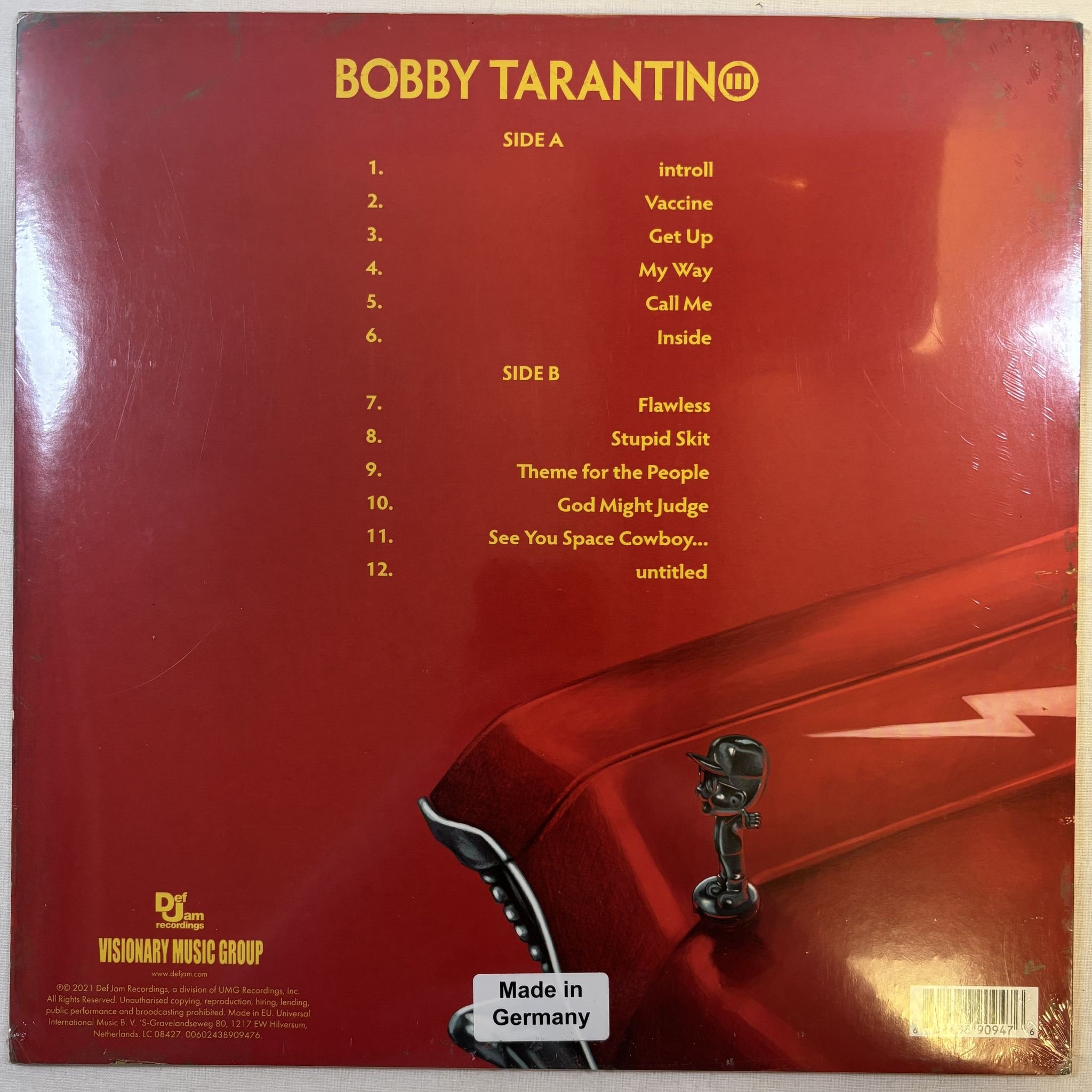 Omslagsbild för skivan LOGIC Bobby Tarantino III LP Visionary Music Group 00602438909476