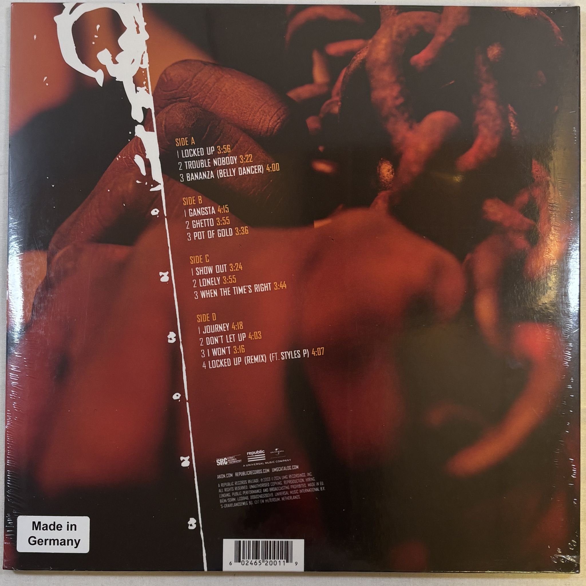 Omslagsbild för skivan AKON Trouble 2xLP Republic Records 00602465200119