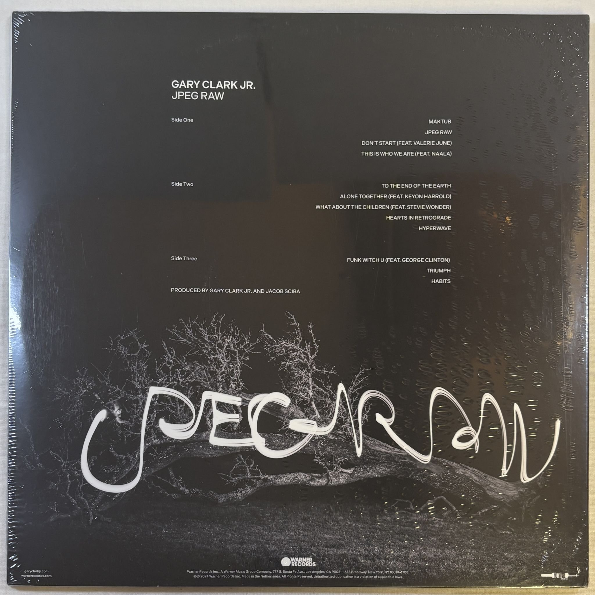 Omslagsbild för skivan GARY CLARK JR. JPEG RAW 2xLP Warner Records 093624873105