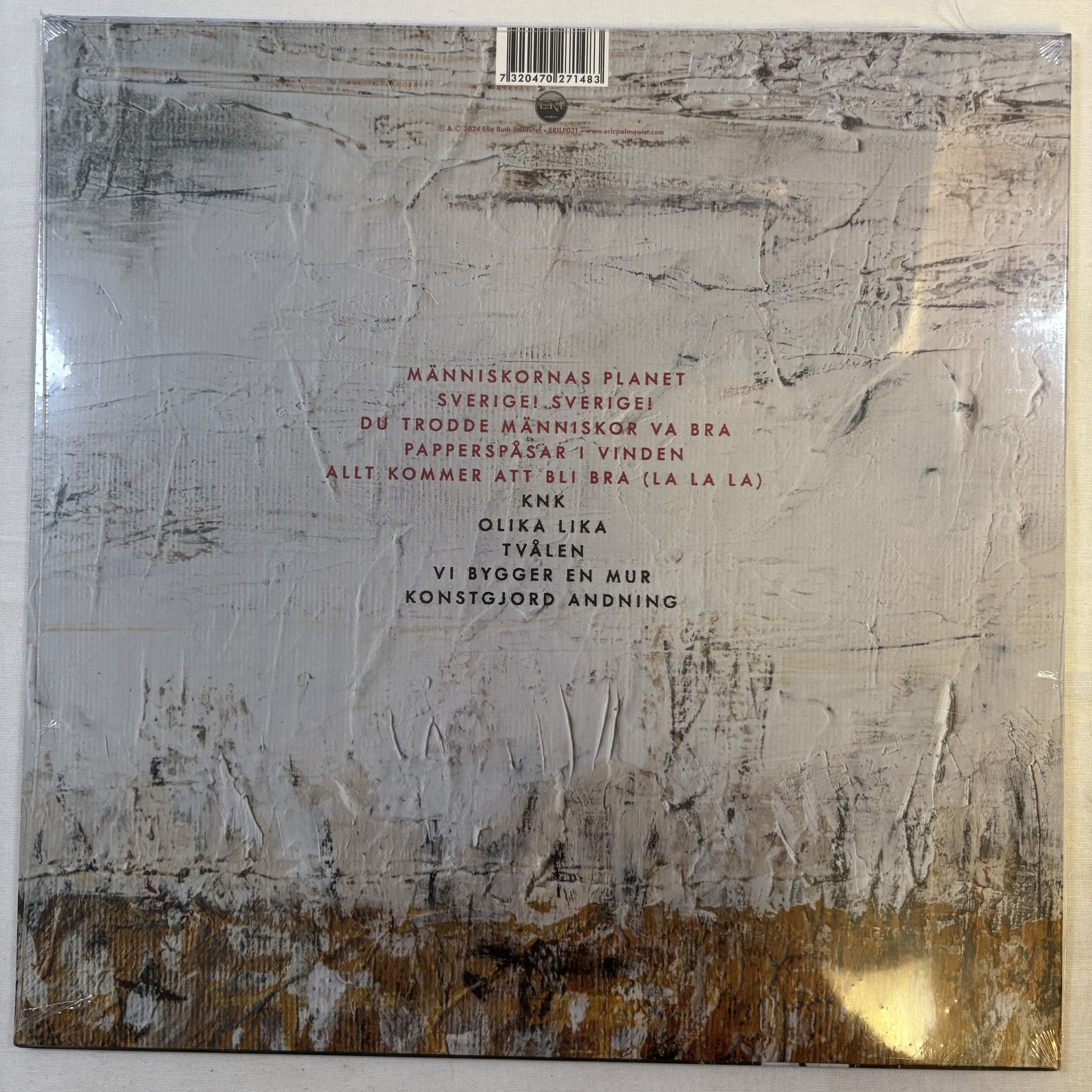 Omslagsbild för skivan ERIC PALMQWIST människornas planet LP Ella Ruth ERILP031