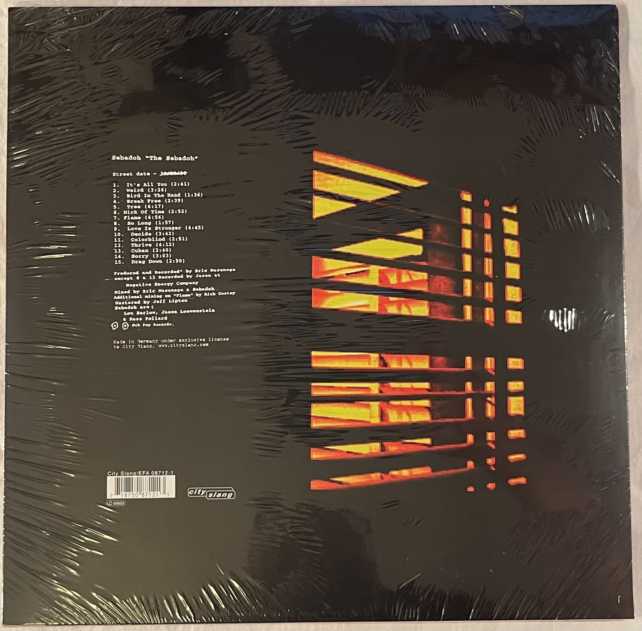 Omslagsbild för skivan SEBADOH the sebadoh LP -99 CITY SLANG EFA 08712-1 *** STILL SEALED ***