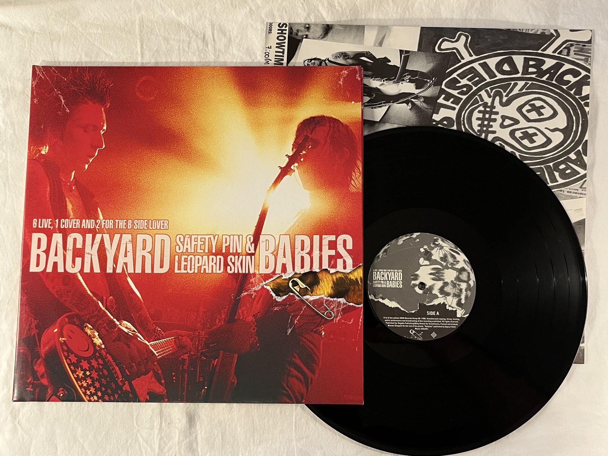 Omslagsbild för skivan BACKYARD BABIES Safety Pin & Leopard Skin LP -98 MVGV 138
