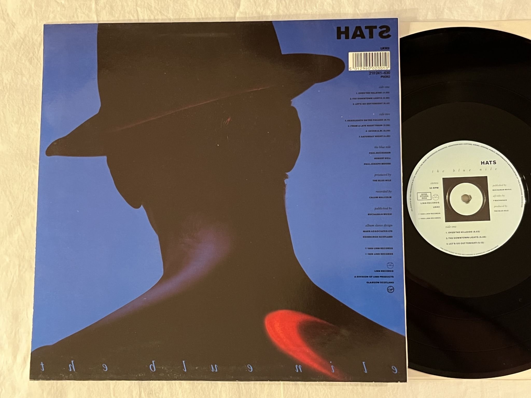 Omslagsbild för skivan THE BLUE NILE Hats LP -89 LINN RECORDS LKH2 ** Rare New Wave **