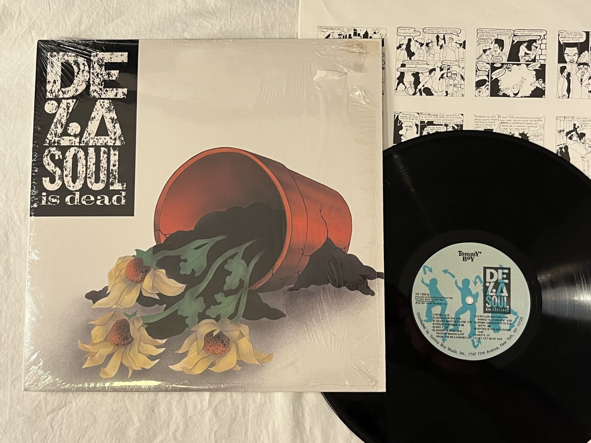 Omslagsbild för skivan DE LA SOUL De La Soul Is Dead LP -91 US tommy boy TB 1029 *** RARE CLASSIC ***