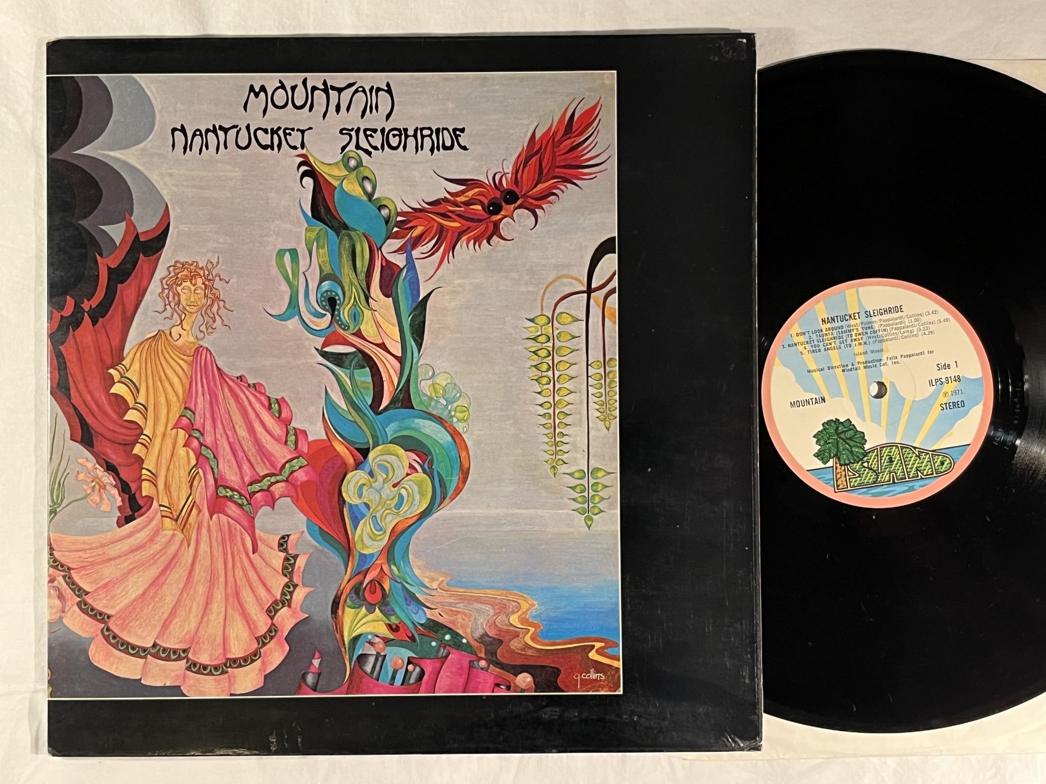 Omslagsbild för skivan MOUNTAIN nantucket sleighride LP -71 UK ISLAND ILPS 9148
