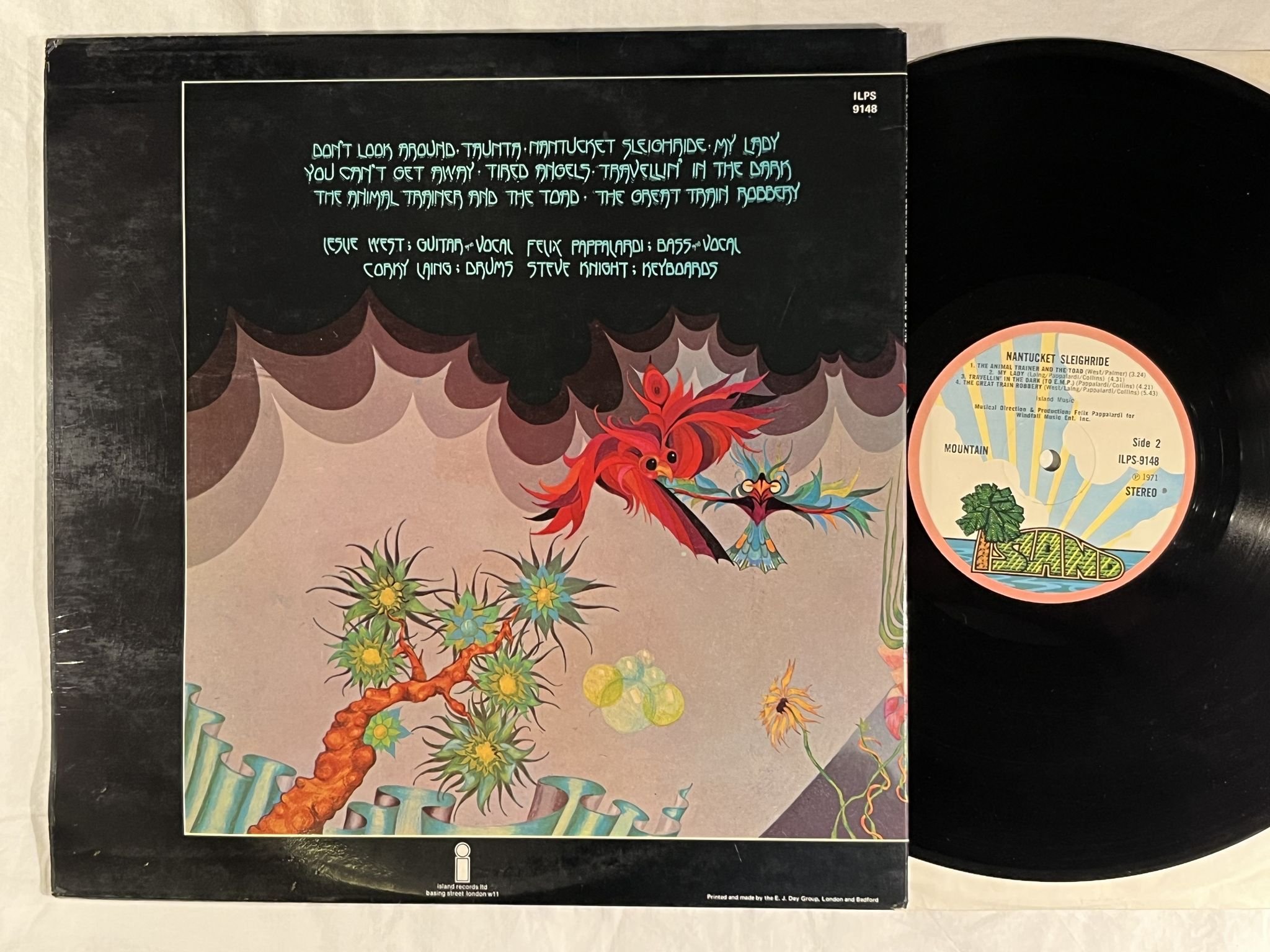 Omslagsbild för skivan MOUNTAIN nantucket sleighride LP -71 UK ISLAND ILPS 9148