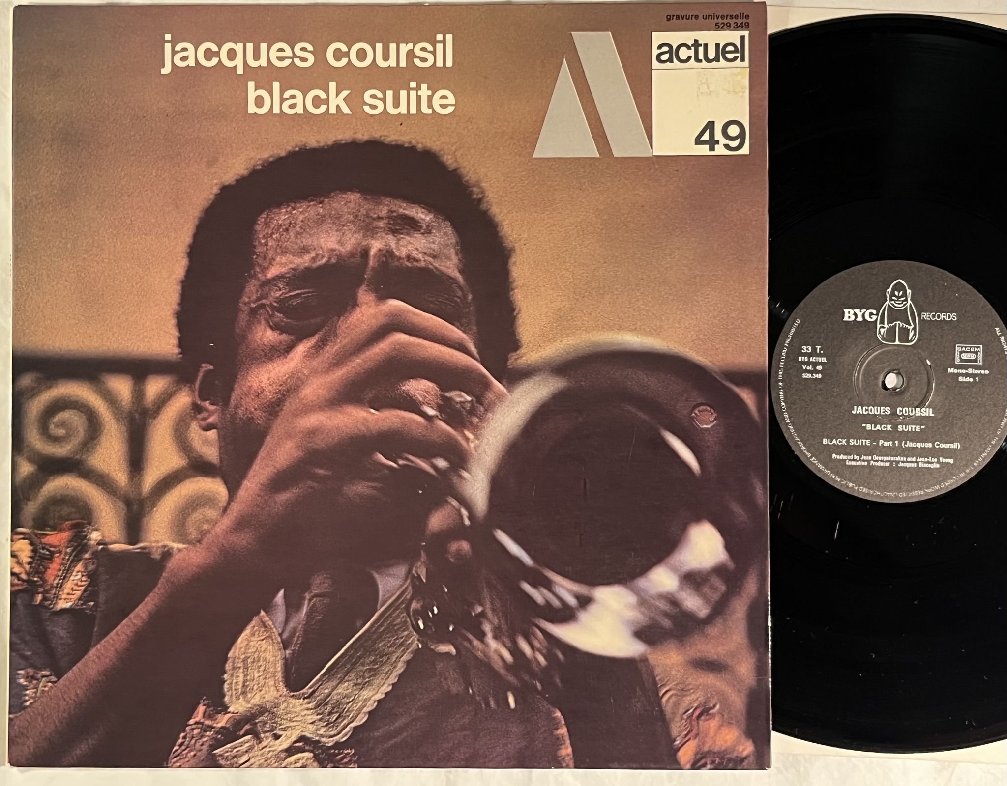 Omslagsbild för skivan JACQUES COURSIL black suite LP -71 Fra BYG 529 349