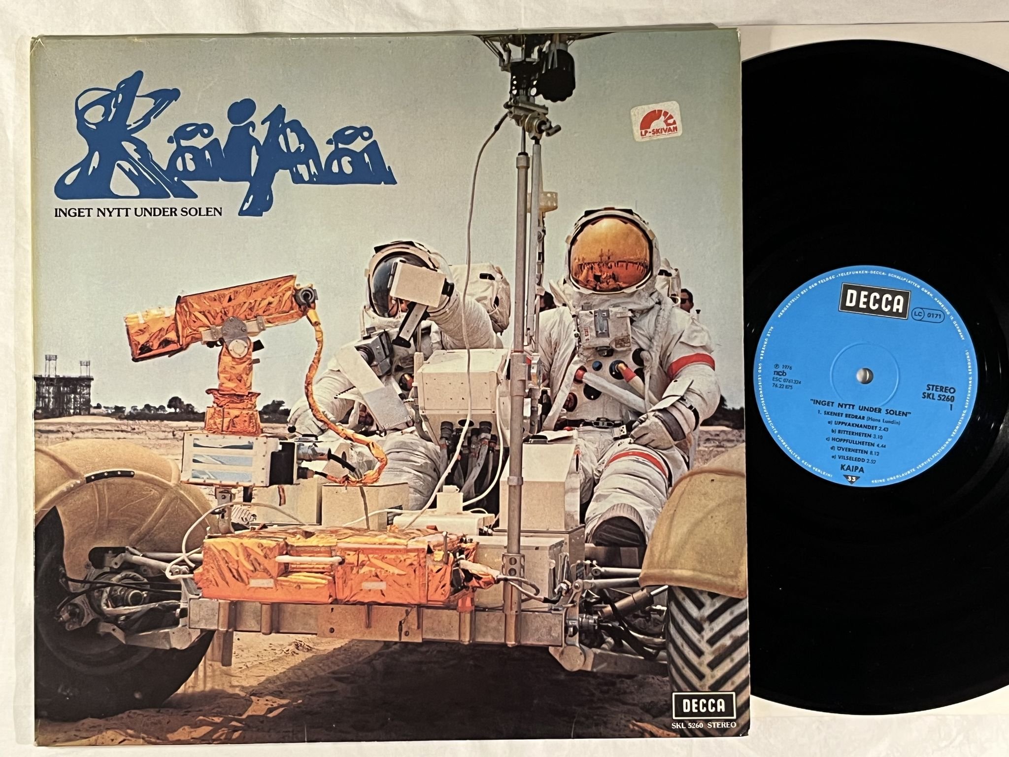 Omslagsbild för skivan KAIPA inget nytt under solen LP -76 Swe DECCA SKL 5260