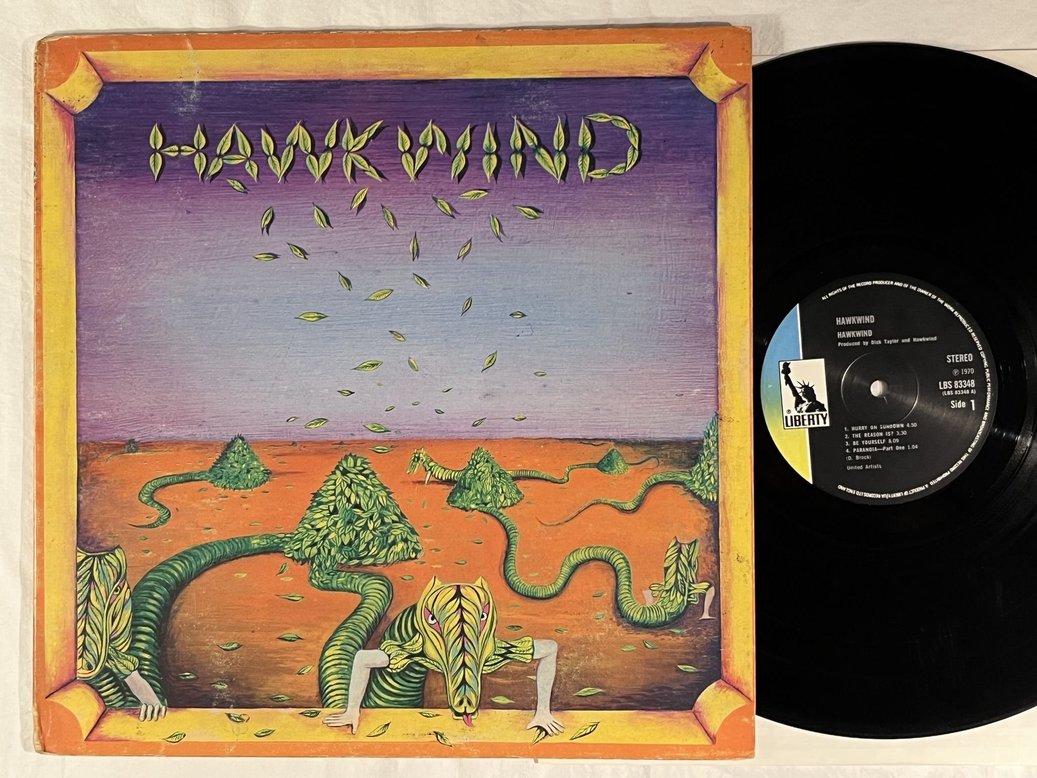 Omslagsbild för skivan HAWKWIND s/t LP -70 UK Liberty LBS 83348
