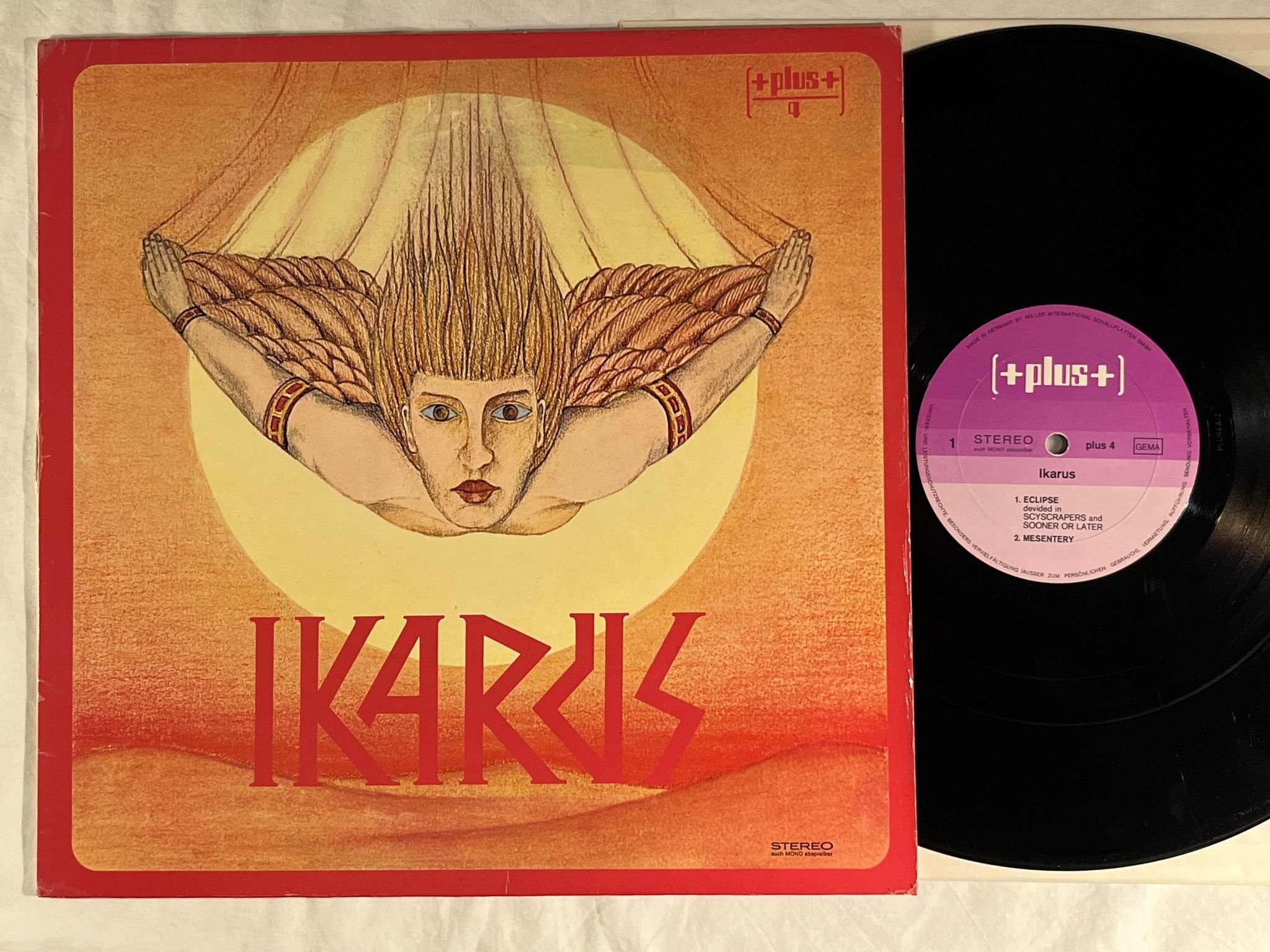 Omslagsbild för skivan IKARUS s/t LP -71 Ger +PLUS+ plus 4 *** Very rare krautrock ***