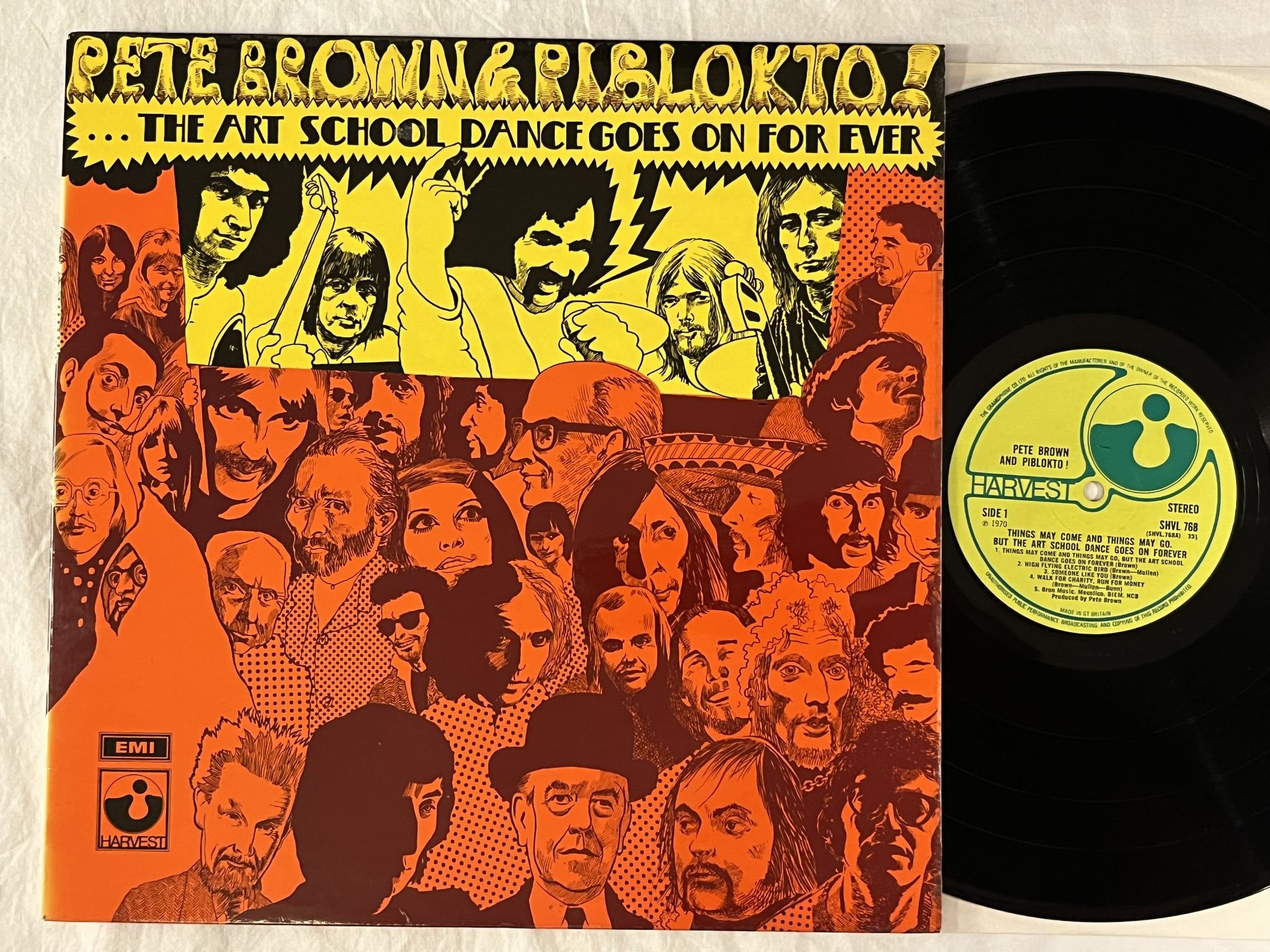 Omslagsbild för skivan PETE BROWN & PIBLOKTO! things may com... LP -70 UK HARVEST SHVL 768